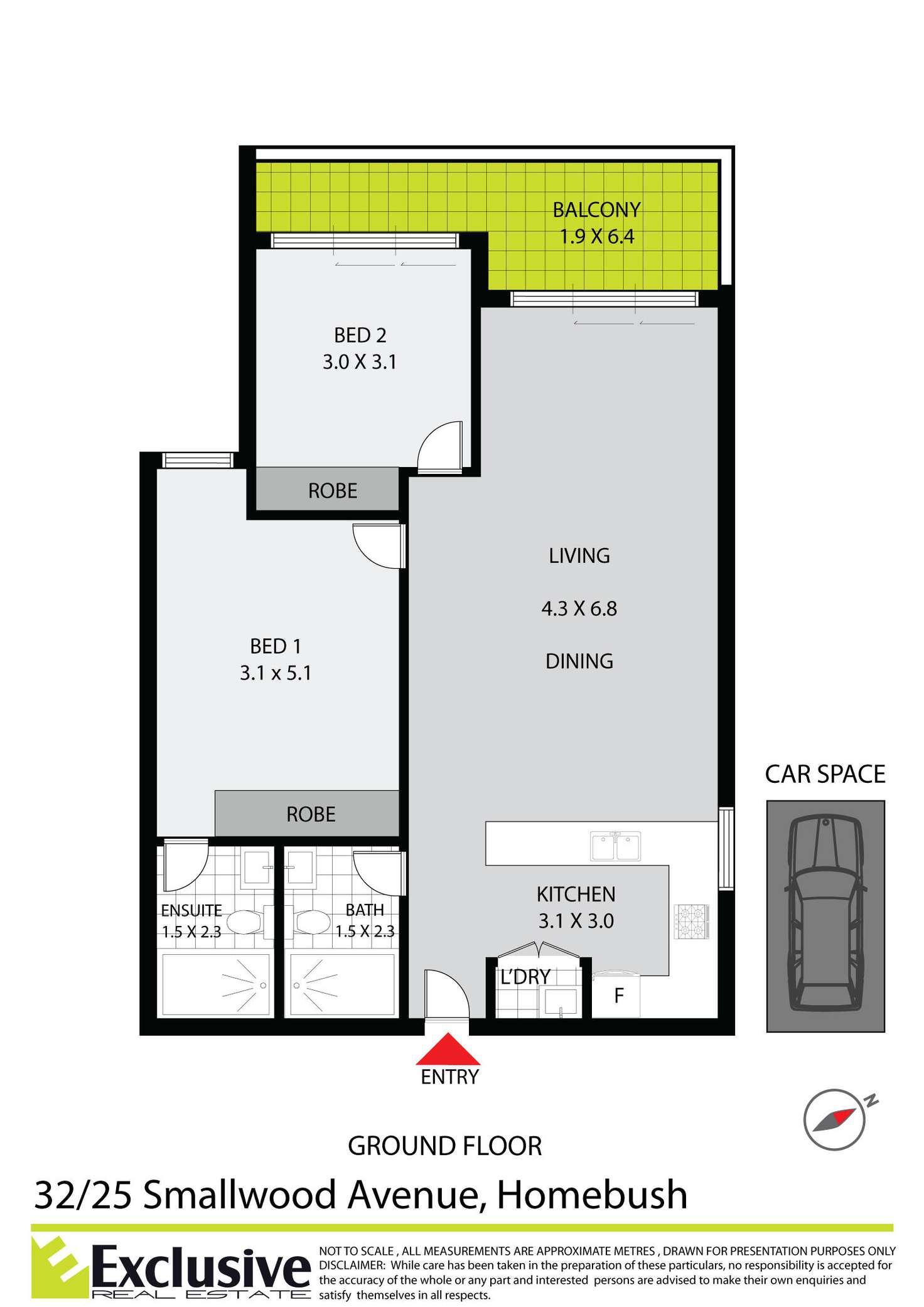 Floorplan of Homely apartment listing, 32/25-29 Smallwood Avenue, Homebush NSW 2140