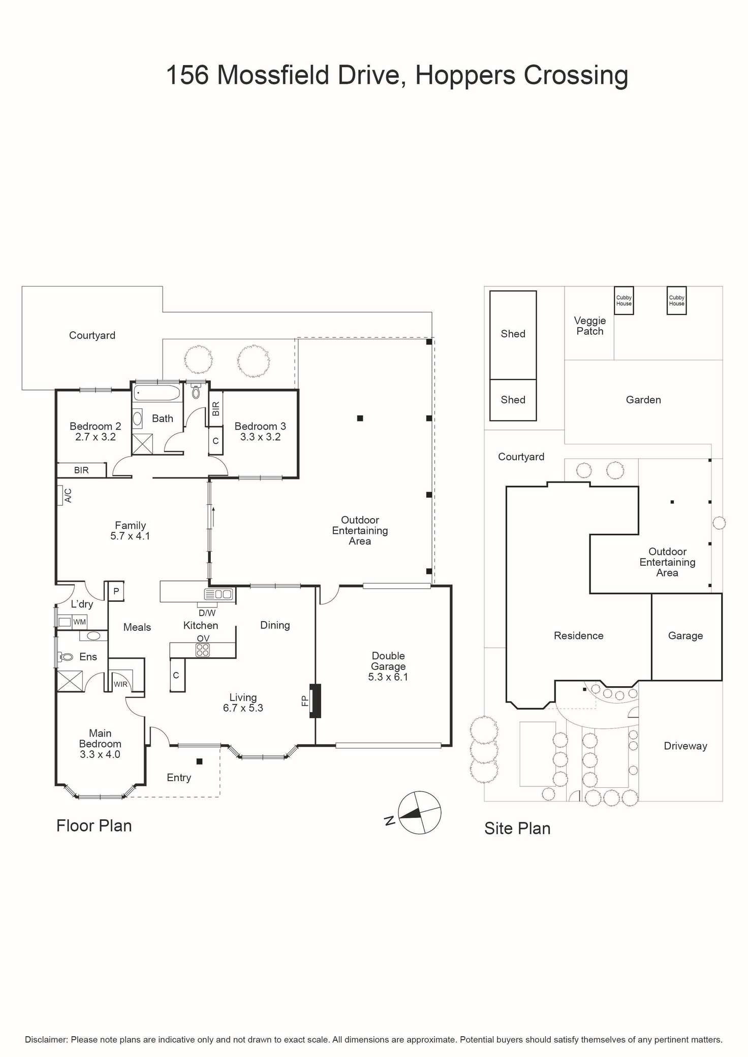 Floorplan of Homely house listing, 156 Mossfiel Drive, Hoppers Crossing VIC 3029