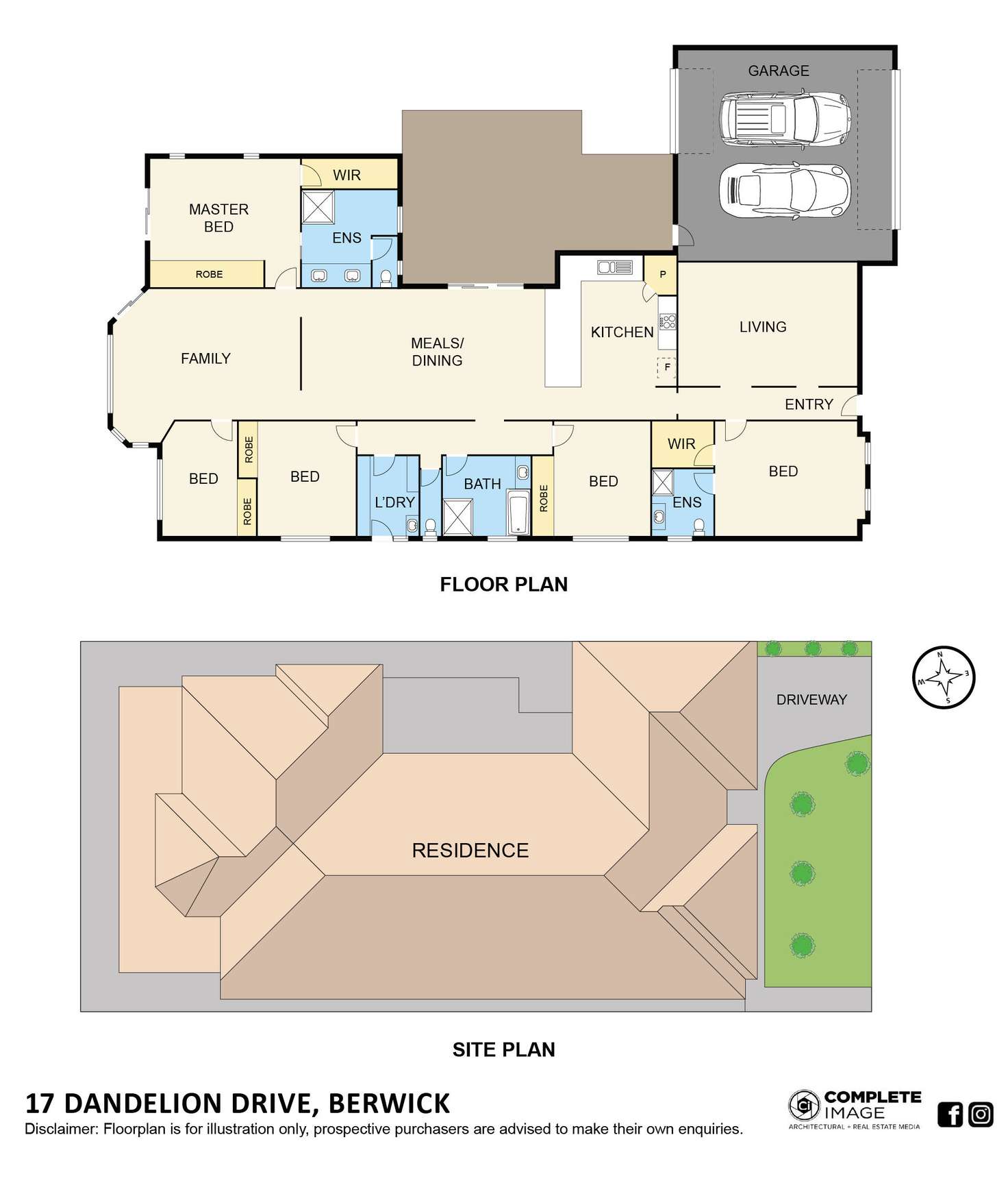 Floorplan of Homely house listing, 17 Dandelion Drive, Berwick VIC 3806