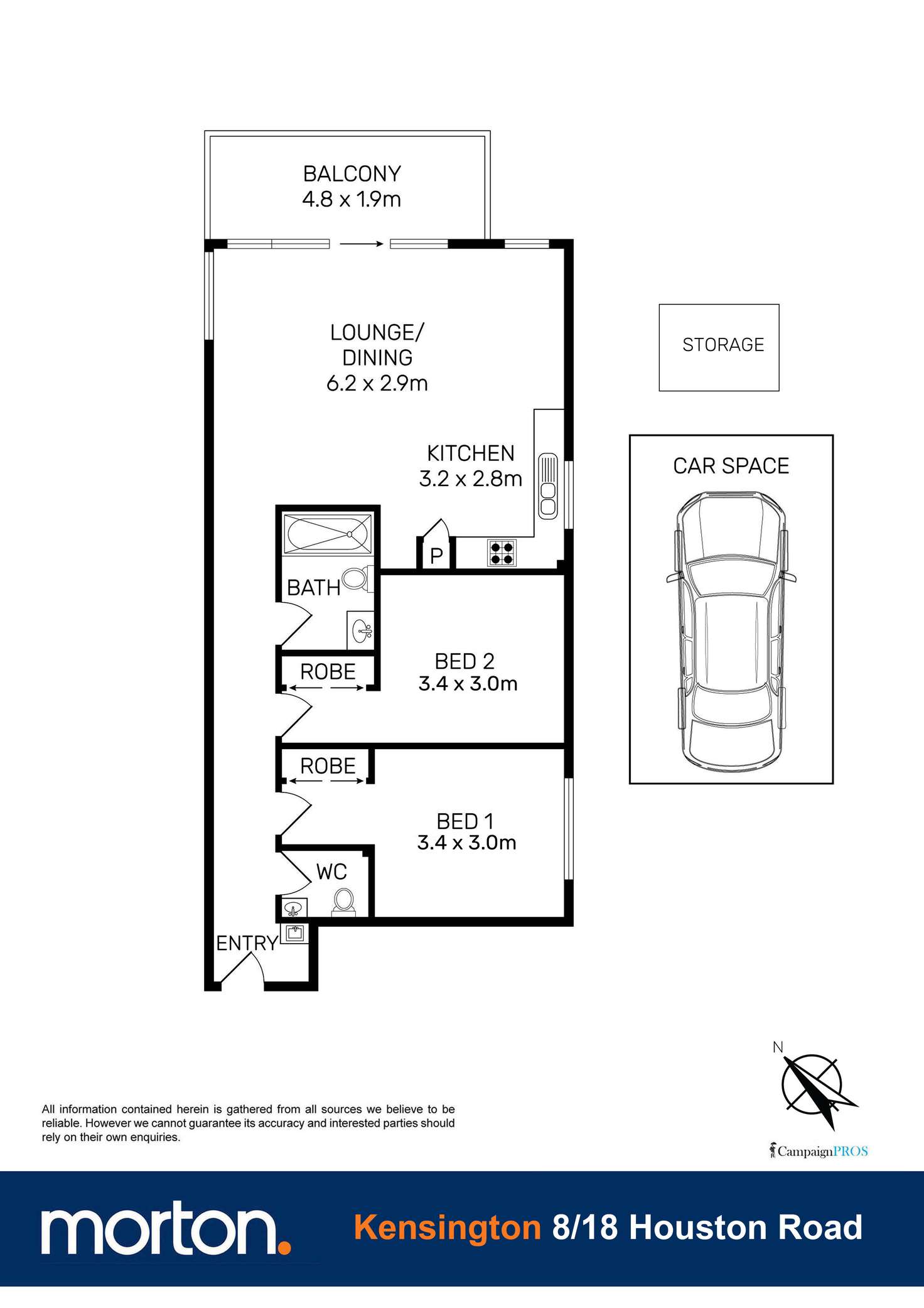Floorplan of Homely apartment listing, 8/18 Houston Road, Kensington NSW 2033