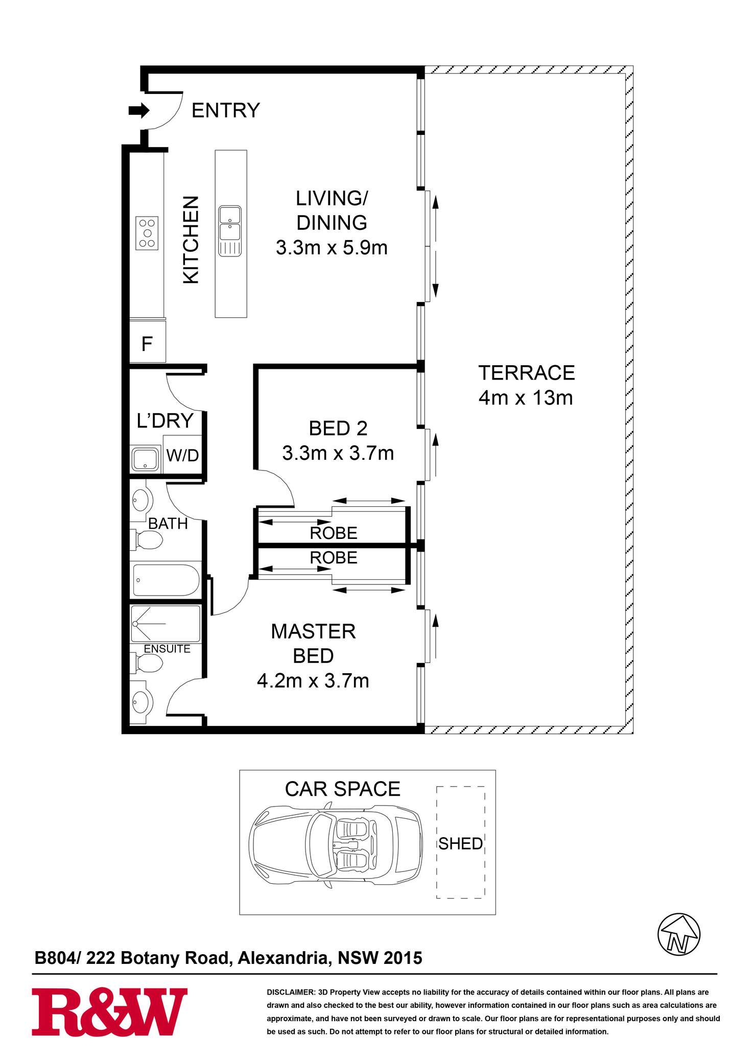 Floorplan of Homely apartment listing, B804/222 Botany Road, Alexandria NSW 2015