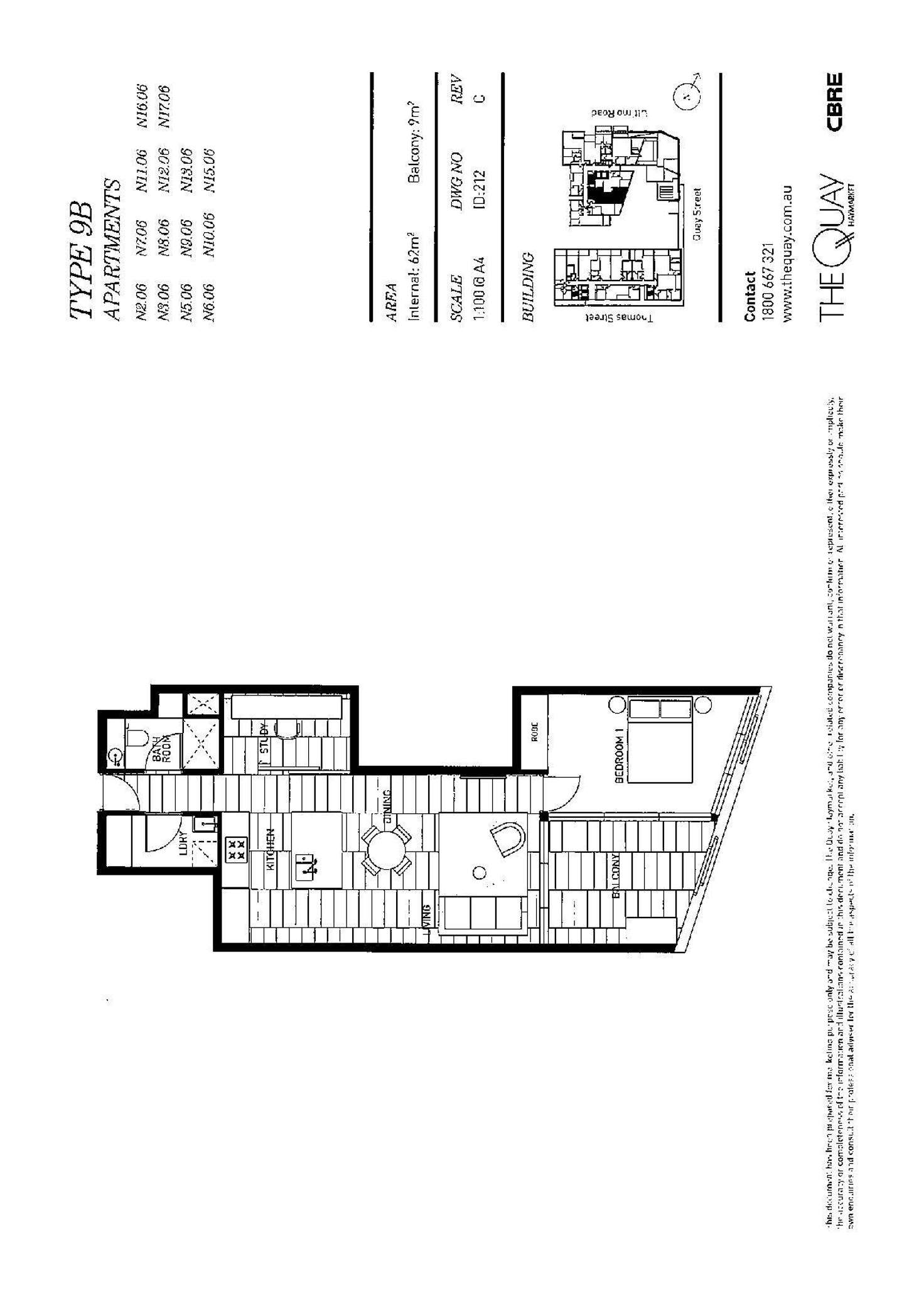 Floorplan of Homely apartment listing, N1206/33 Ultimo Road, Haymarket NSW 2000