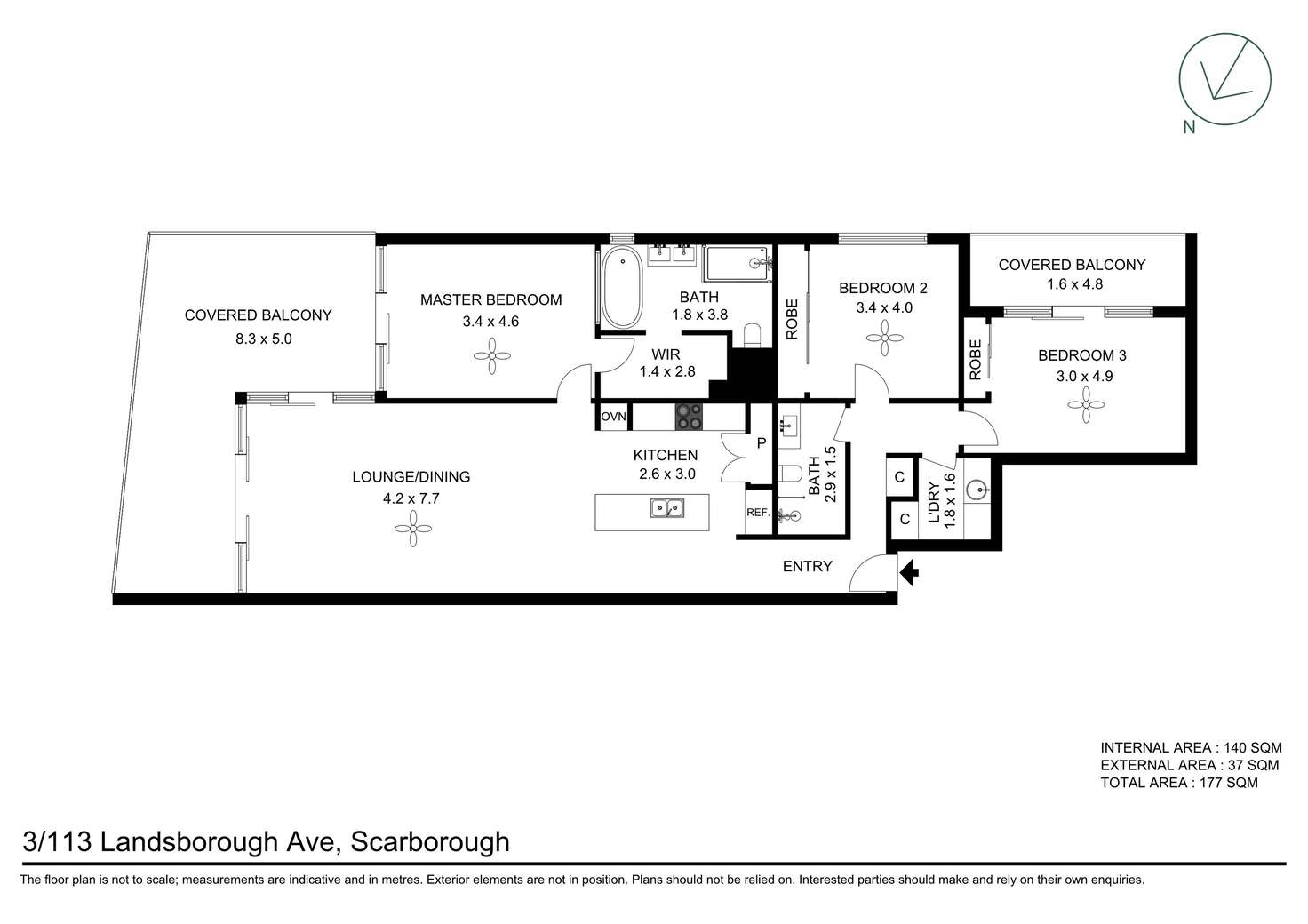 Floorplan of Homely apartment listing, 3/113 Landsborough Avenue, Scarborough QLD 4020