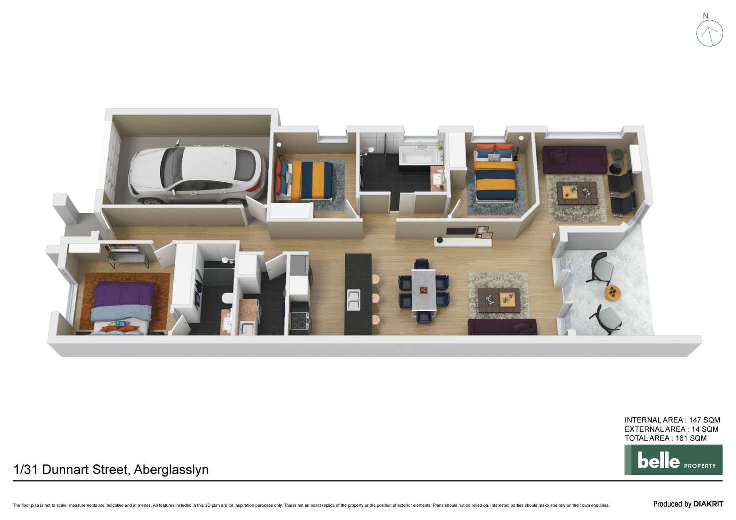 Floorplan of Homely semiDetached listing, 1/31 Dunnart Street, Aberglasslyn NSW 2320