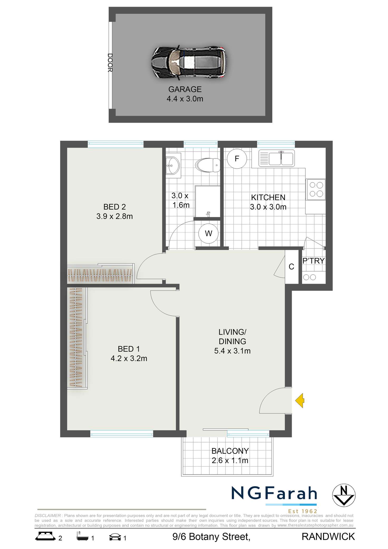 Floorplan of Homely apartment listing, 9/6 Botany Street, Randwick NSW 2031