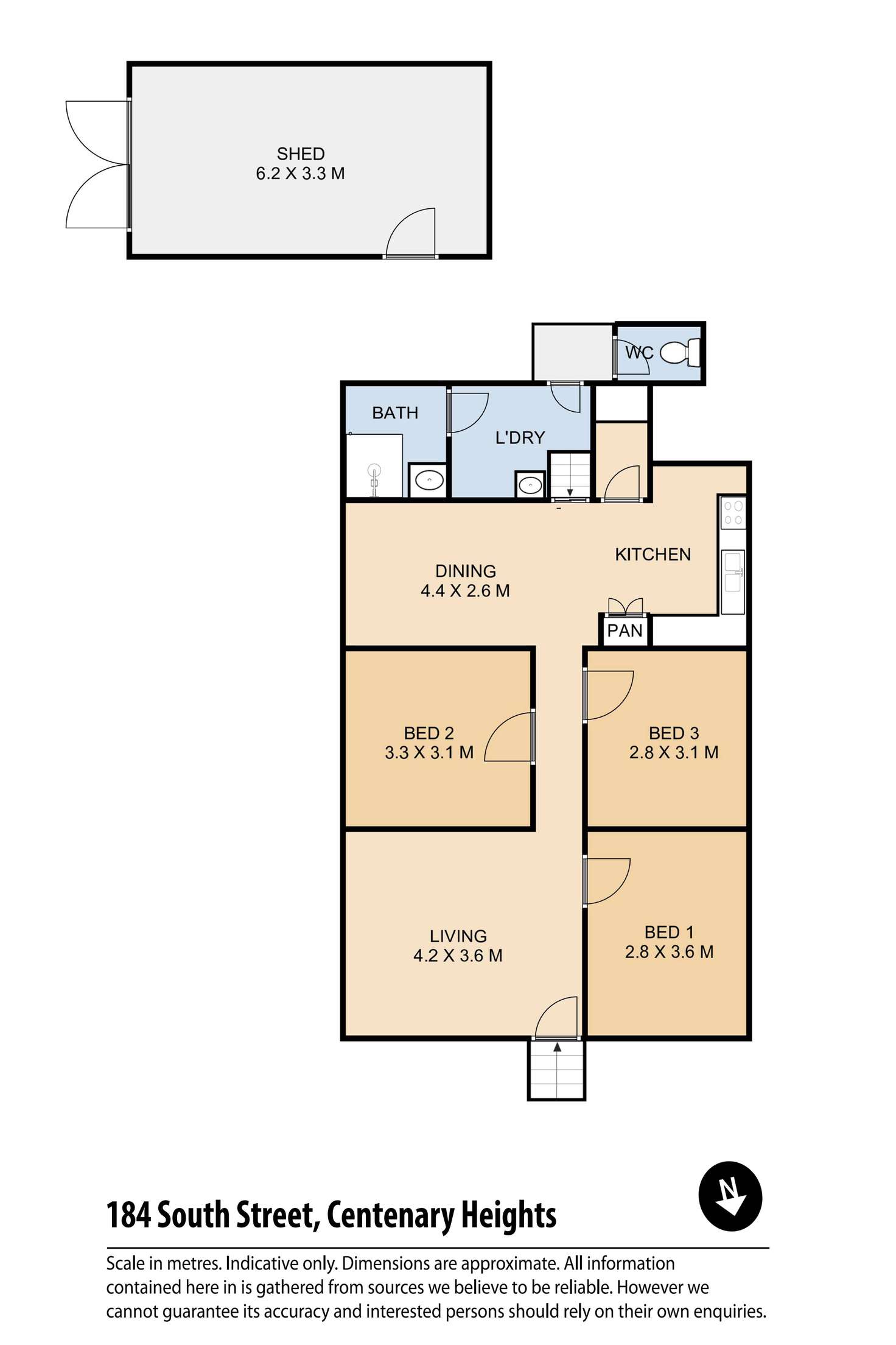 Floorplan of Homely house listing, 184 South Street, Centenary Heights QLD 4350