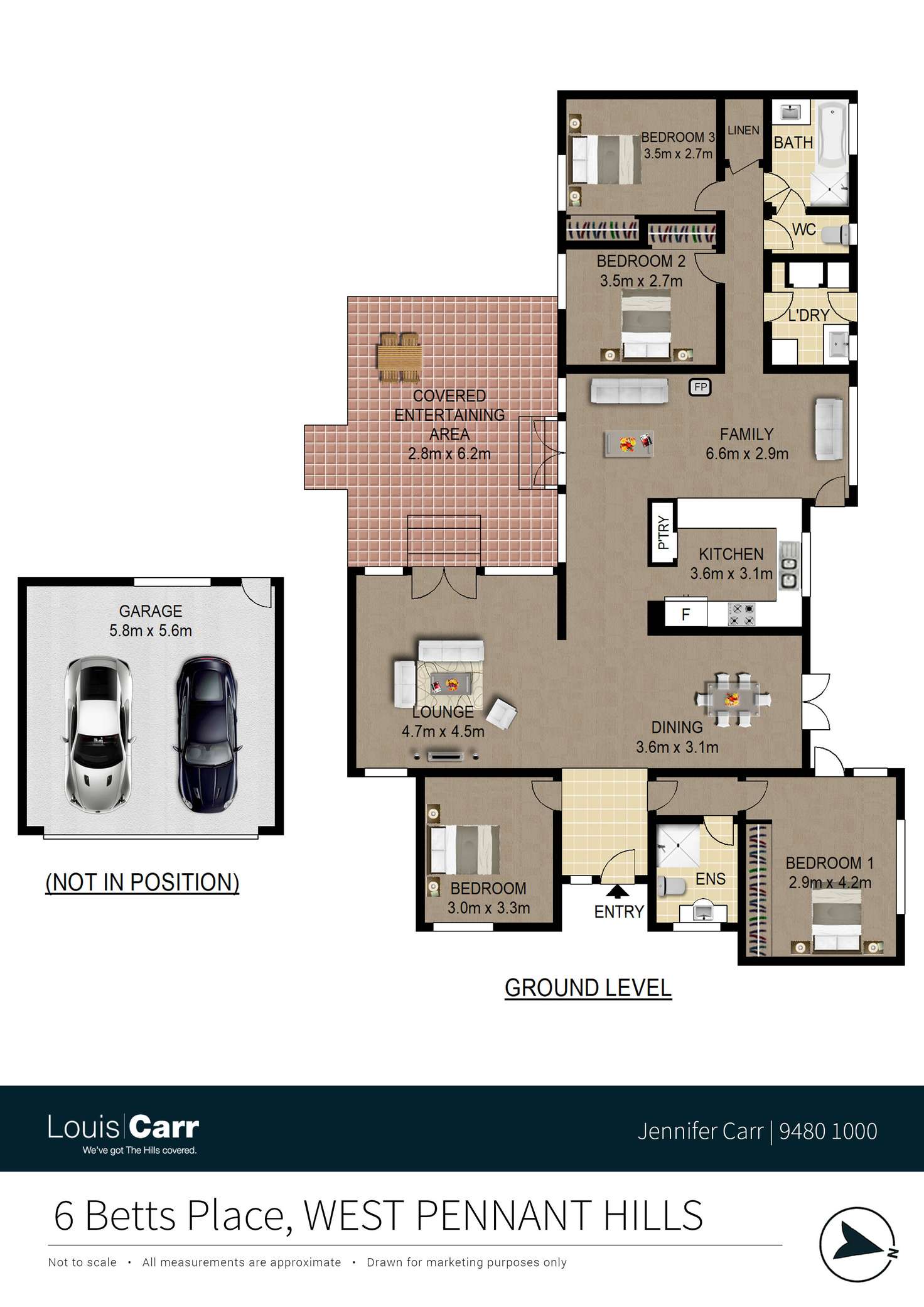 Floorplan of Homely house listing, 6 Betts Place, West Pennant Hills NSW 2125