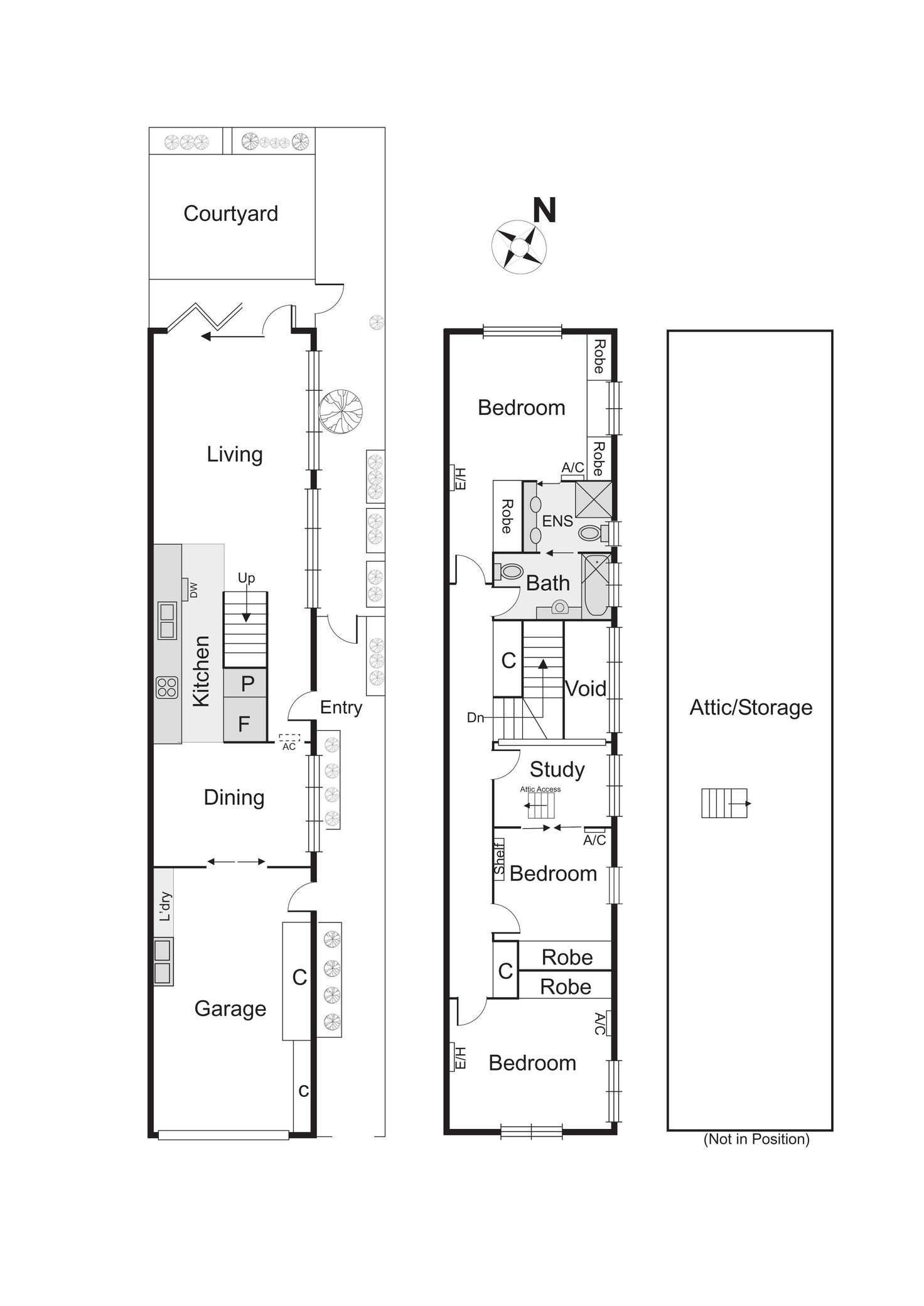 Floorplan of Homely townhouse listing, 55 McCormack Street, Port Melbourne VIC 3207