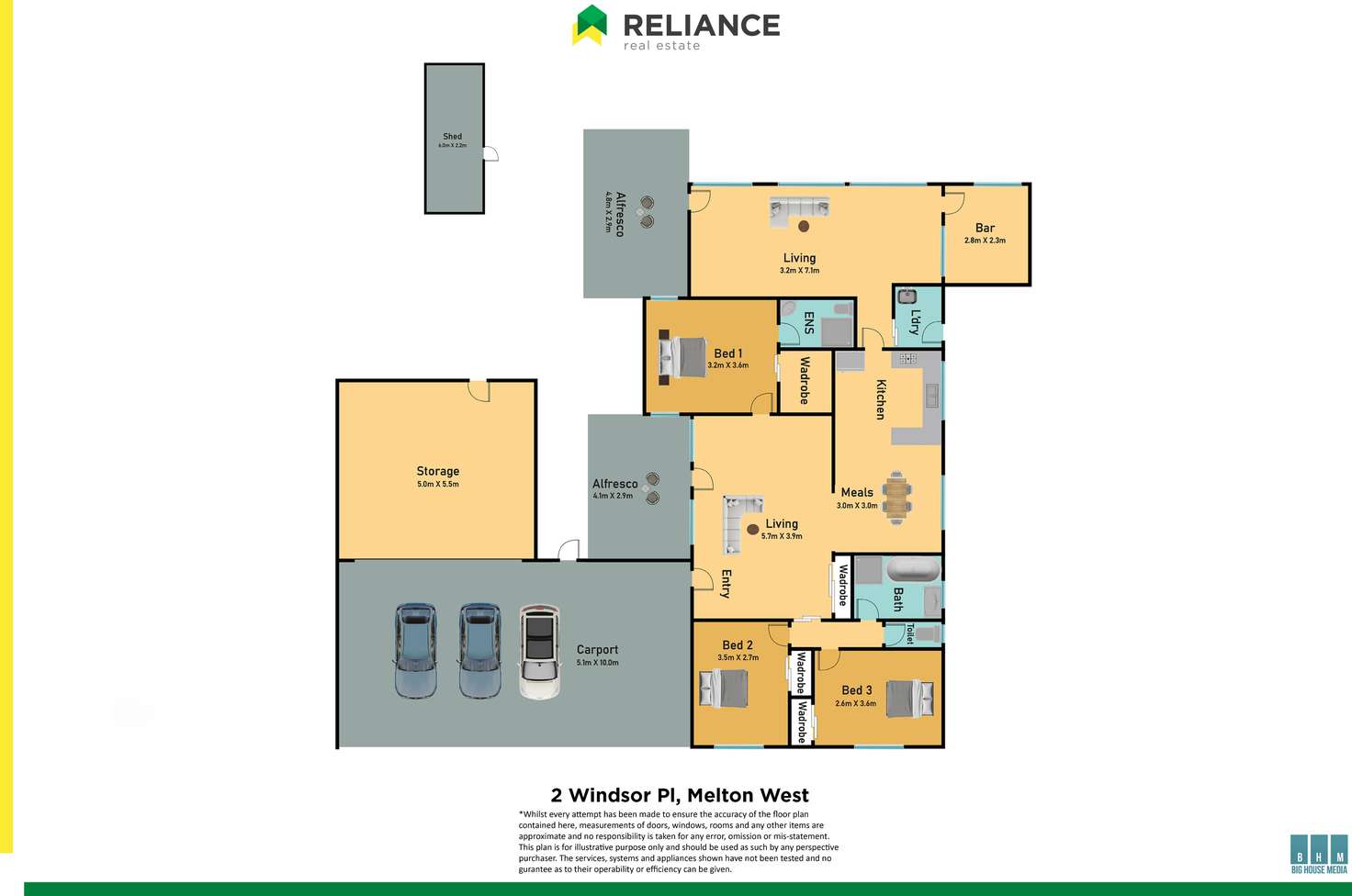 Floorplan of Homely house listing, 2 Windsor Place, Melton West VIC 3337