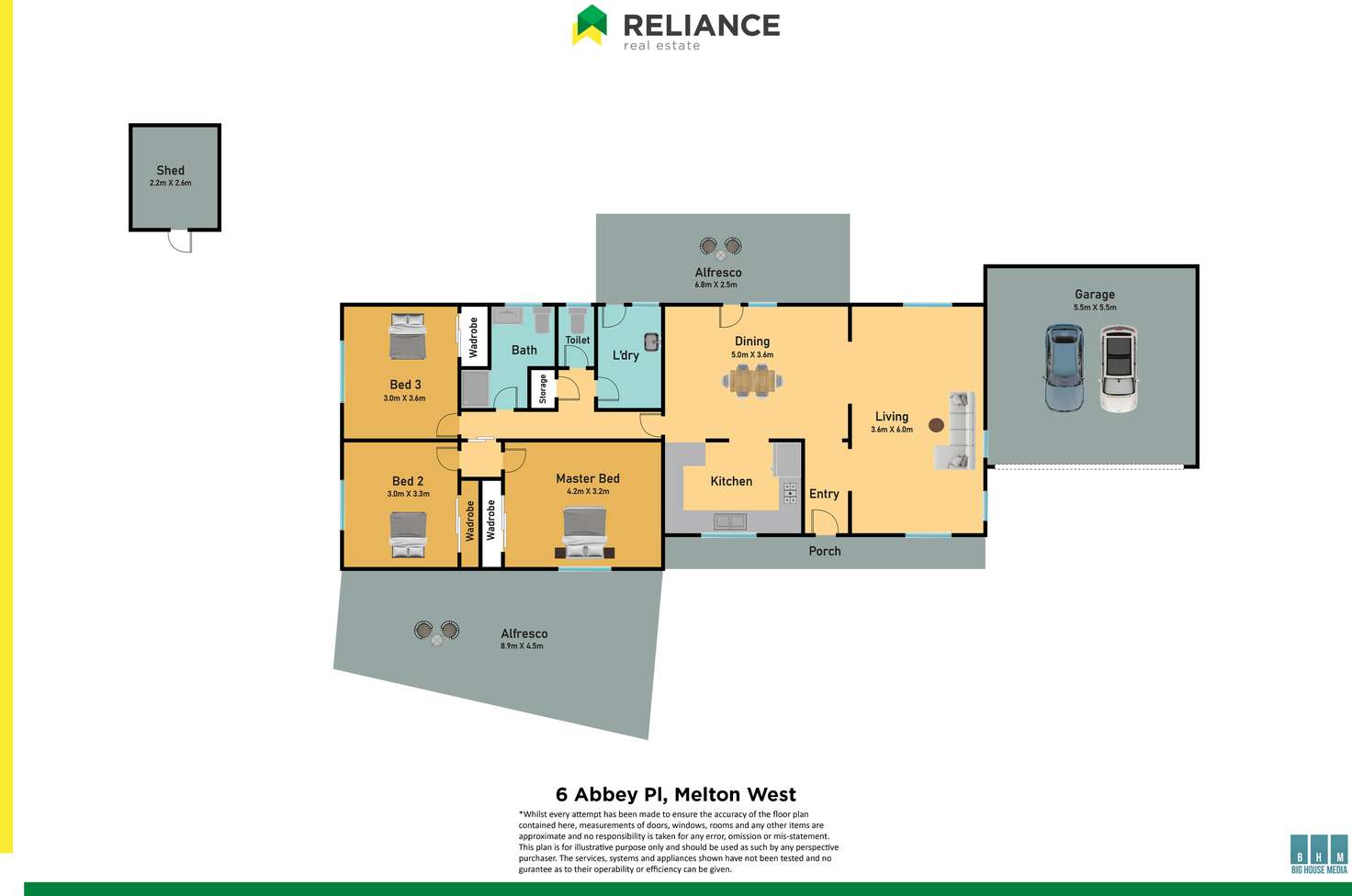 Floorplan of Homely house listing, 6 Abbey Place, Melton West VIC 3337