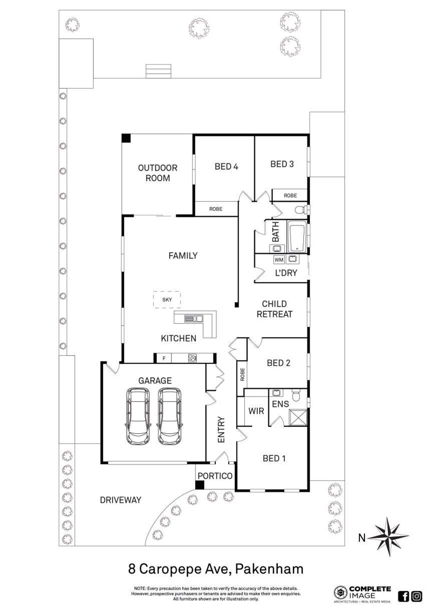 Floorplan of Homely house listing, 8 Caropepe Avenue, Pakenham VIC 3810