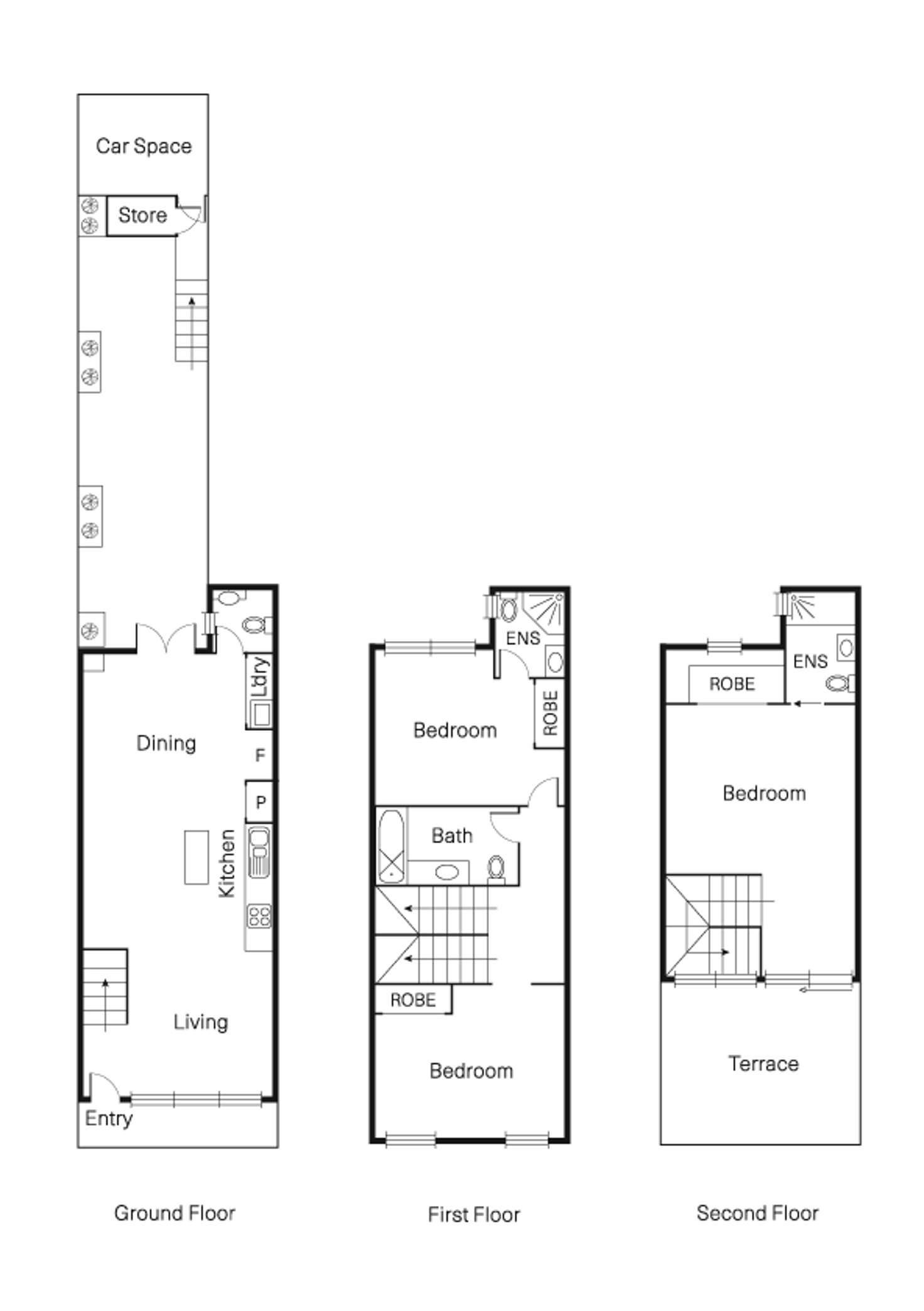 Floorplan of Homely townhouse listing, 10 Hotham Street, East Melbourne VIC 3002