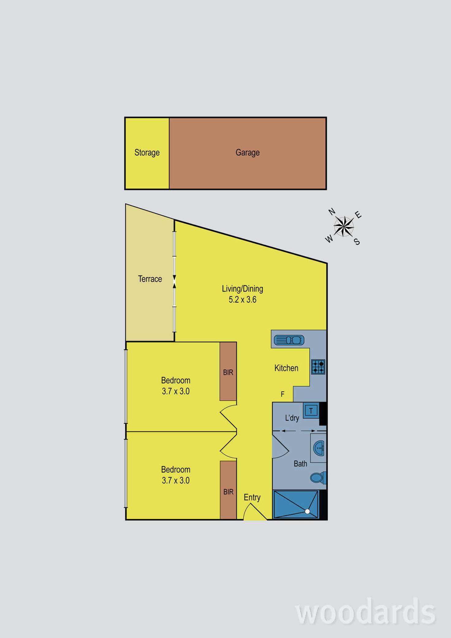 Floorplan of Homely unit listing, 205/4 Hotham Road, Niddrie VIC 3042