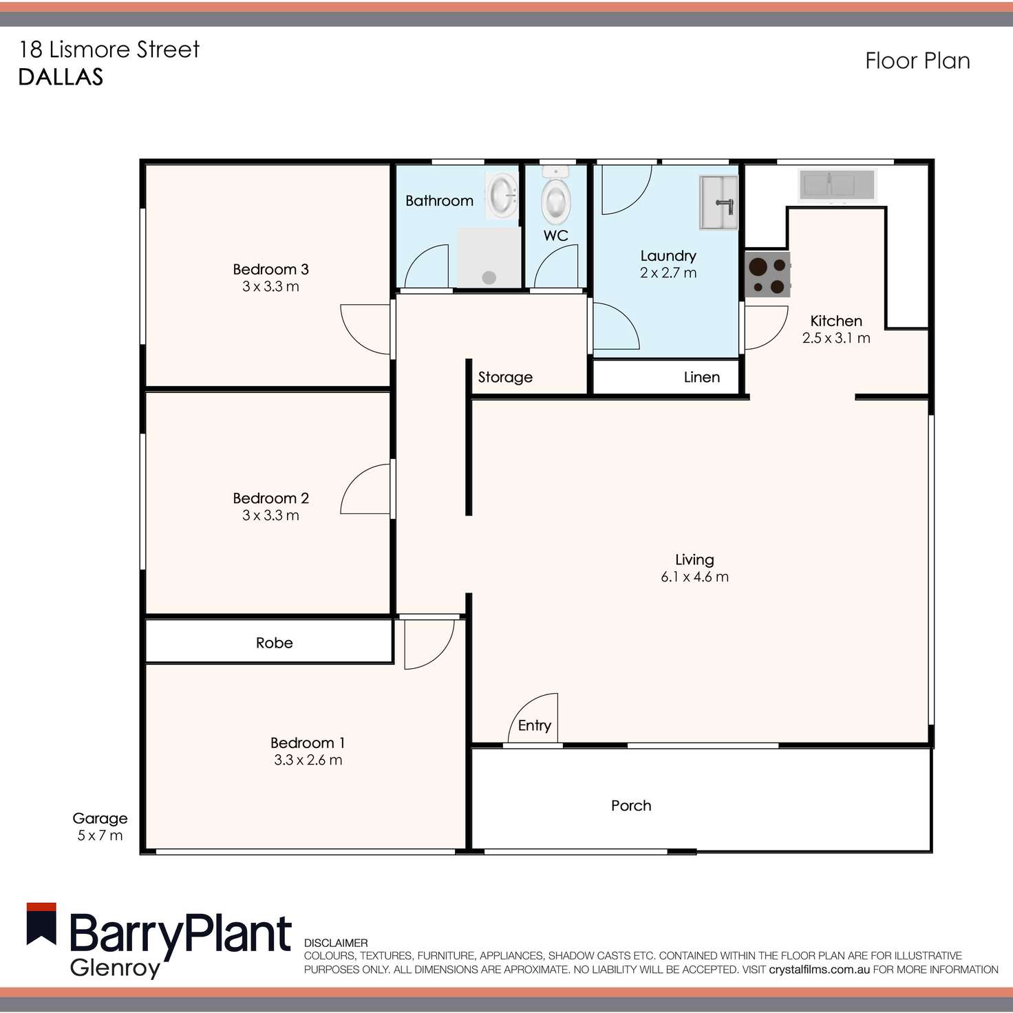 Floorplan of Homely house listing, 18 Lismore Street, Dallas VIC 3047