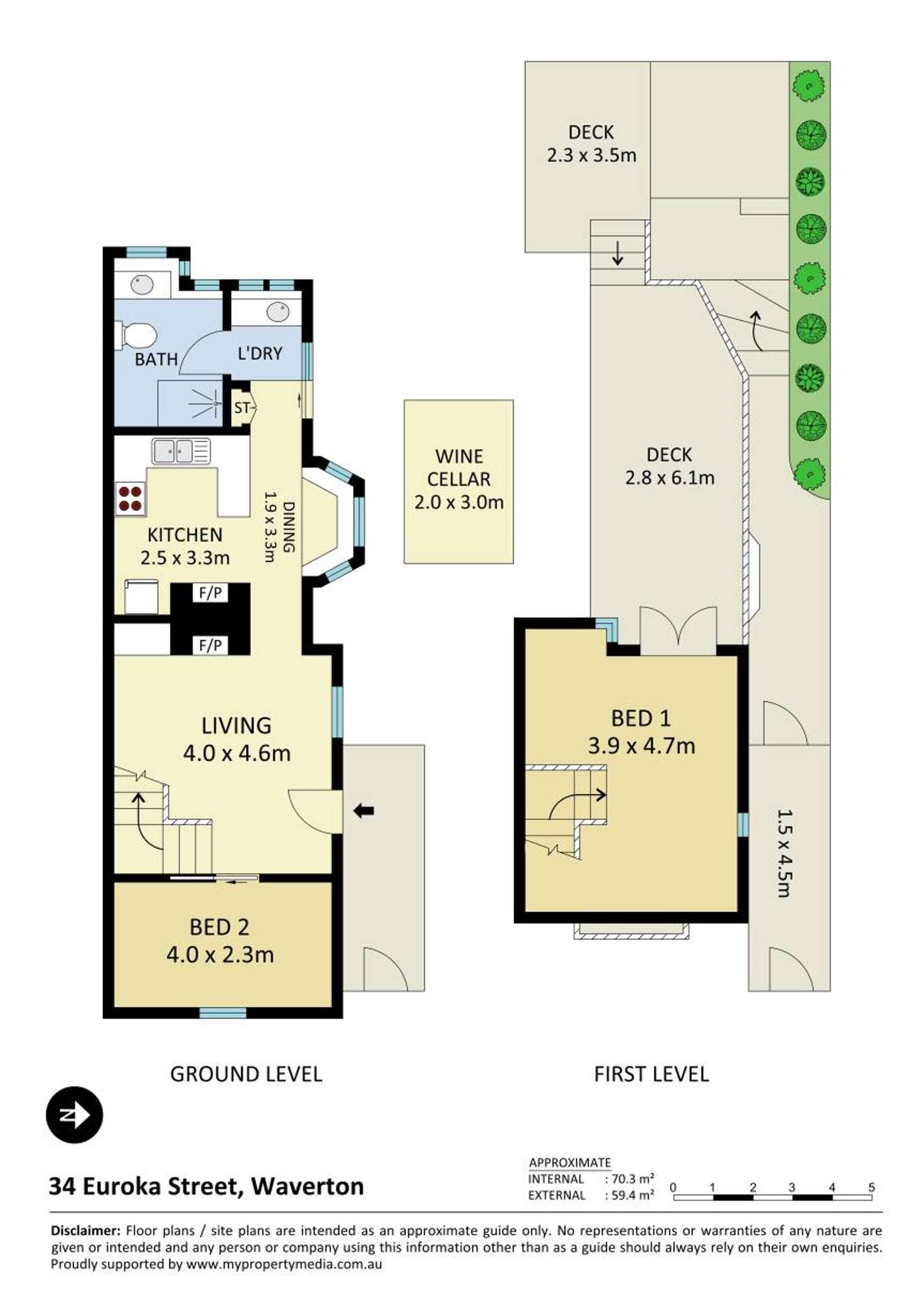 Floorplan of Homely house listing, 34 Euroka Street, Waverton NSW 2060