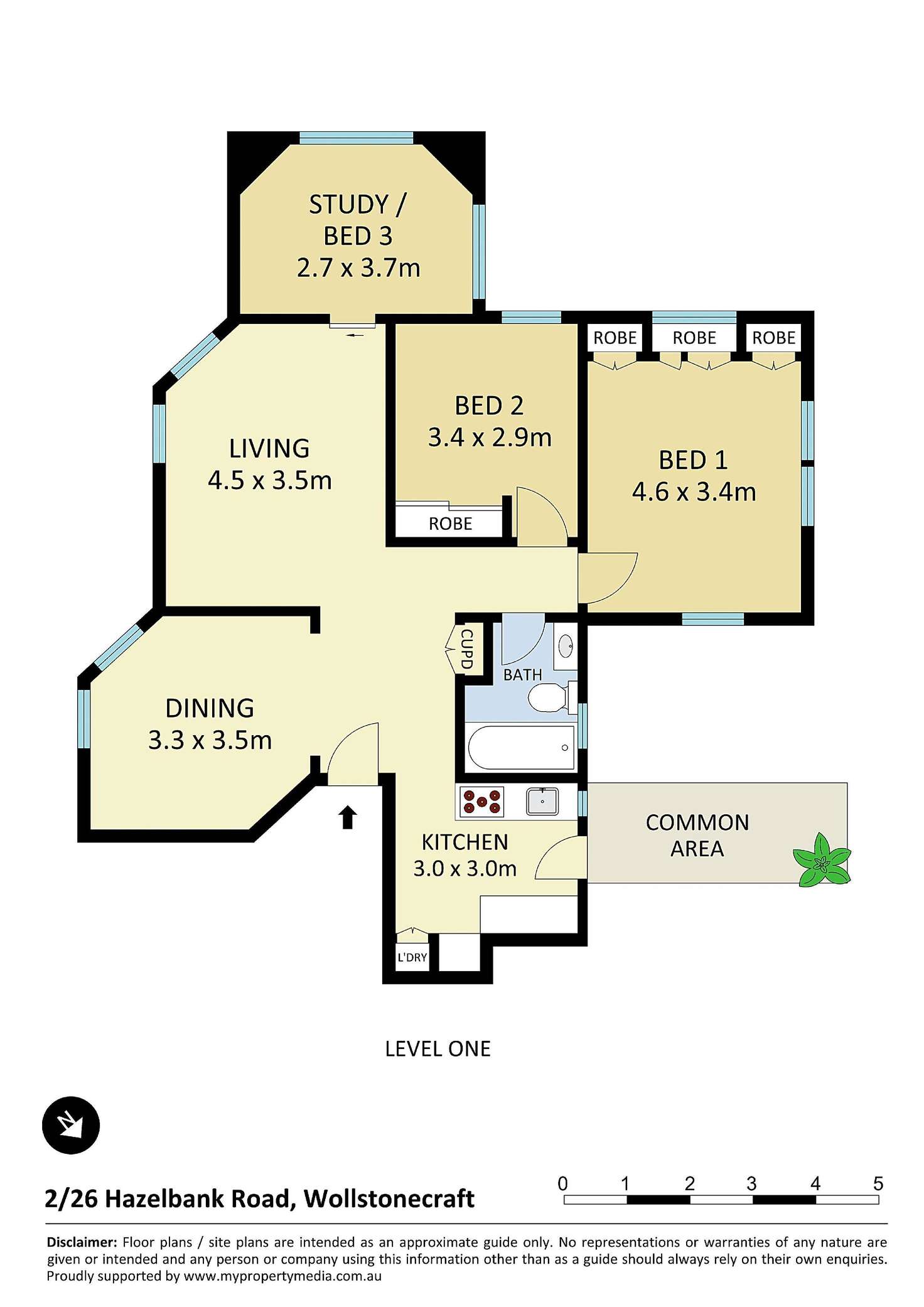 Floorplan of Homely apartment listing, 2/26 Hazelbank Road, Wollstonecraft NSW 2065