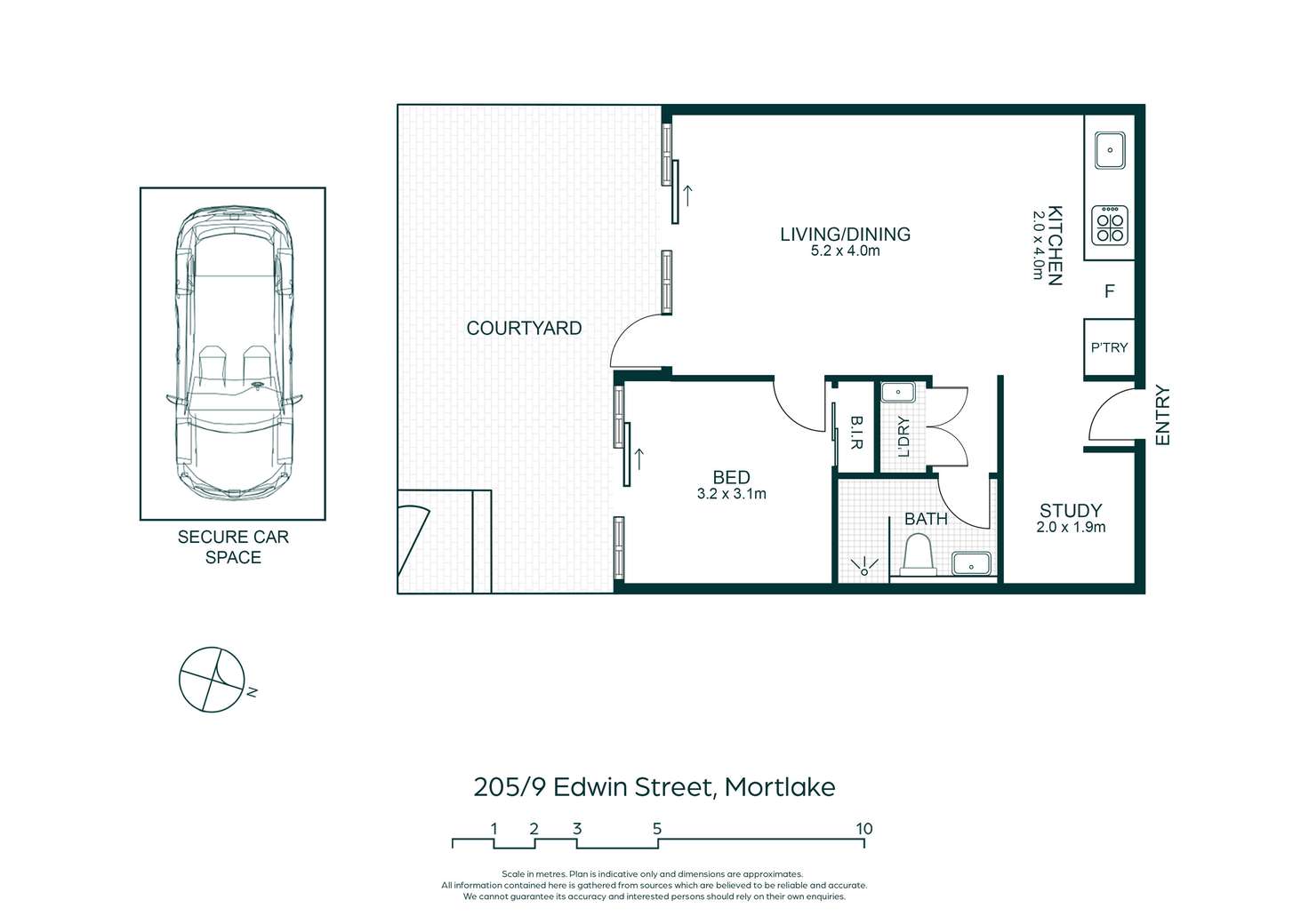 Floorplan of Homely apartment listing, 205/9 Edwin Street, Mortlake NSW 2137