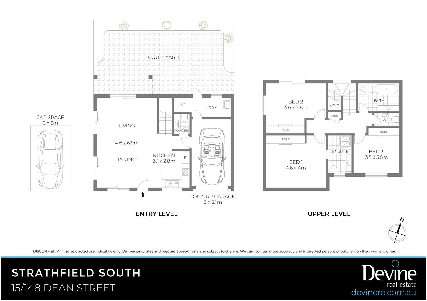Floorplan of Homely townhouse listing, 15/148 Dean Street, Strathfield South NSW 2136