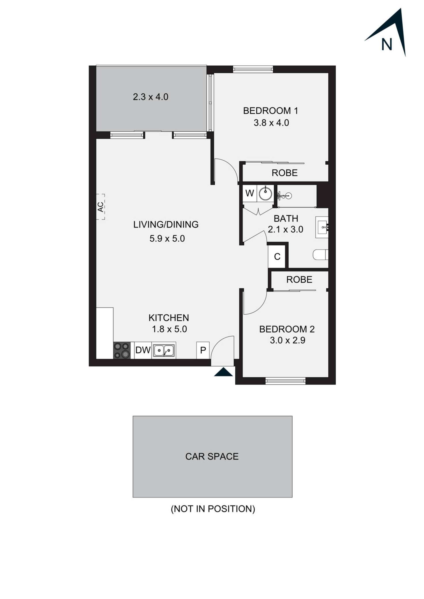 Floorplan of Homely apartment listing, 1006/55 Merchant Street, Docklands VIC 3008
