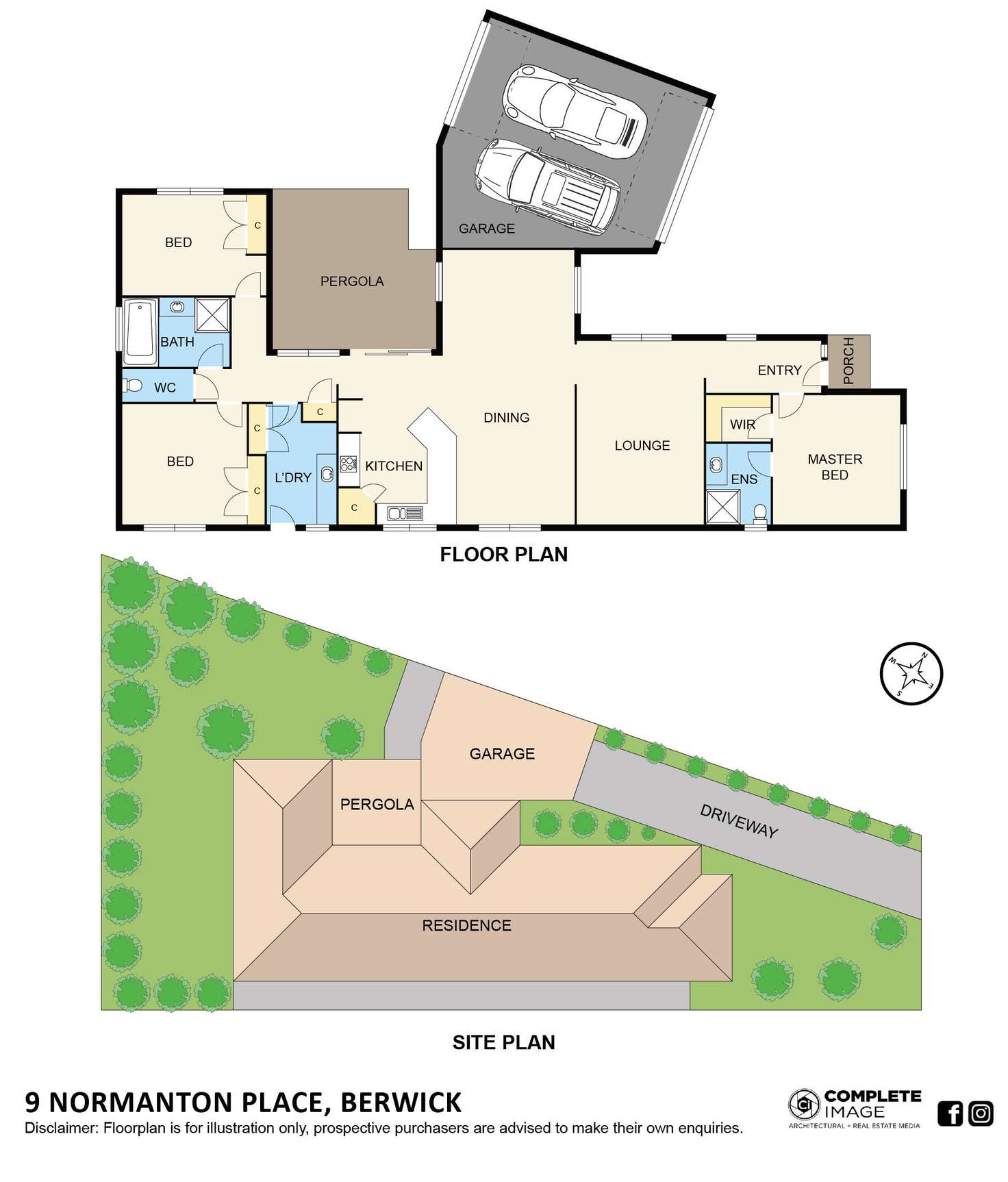 Floorplan of Homely house listing, 9 Normanton Place, Berwick VIC 3806