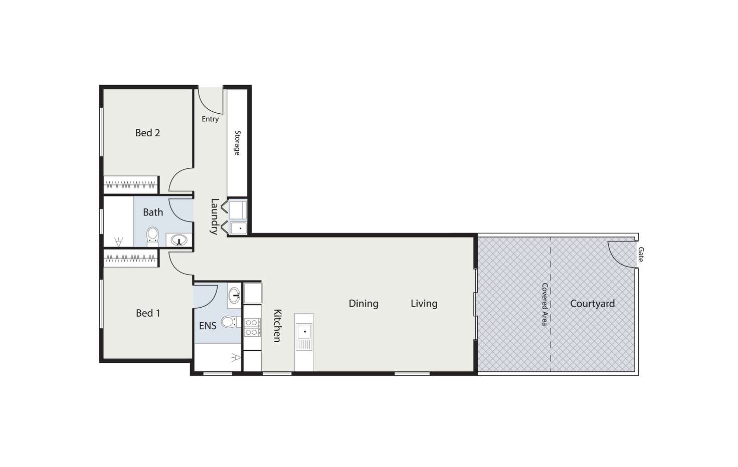 Floorplan of Homely apartment listing, 95/8 Baudinette Circuit, Bruce ACT 2617