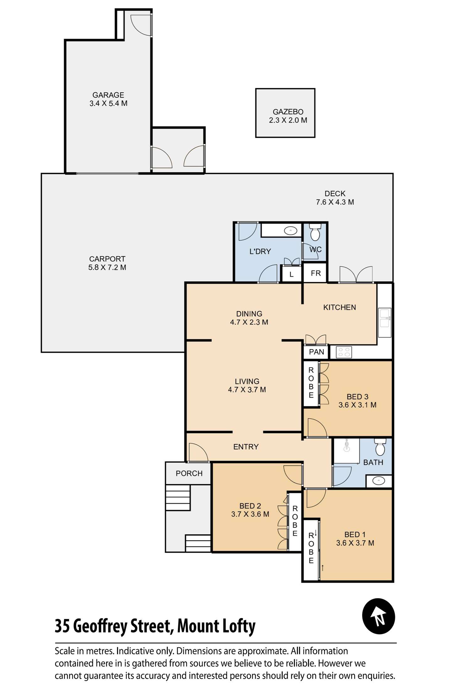 Floorplan of Homely house listing, 35 Geoffrey Street, Mount Lofty QLD 4350