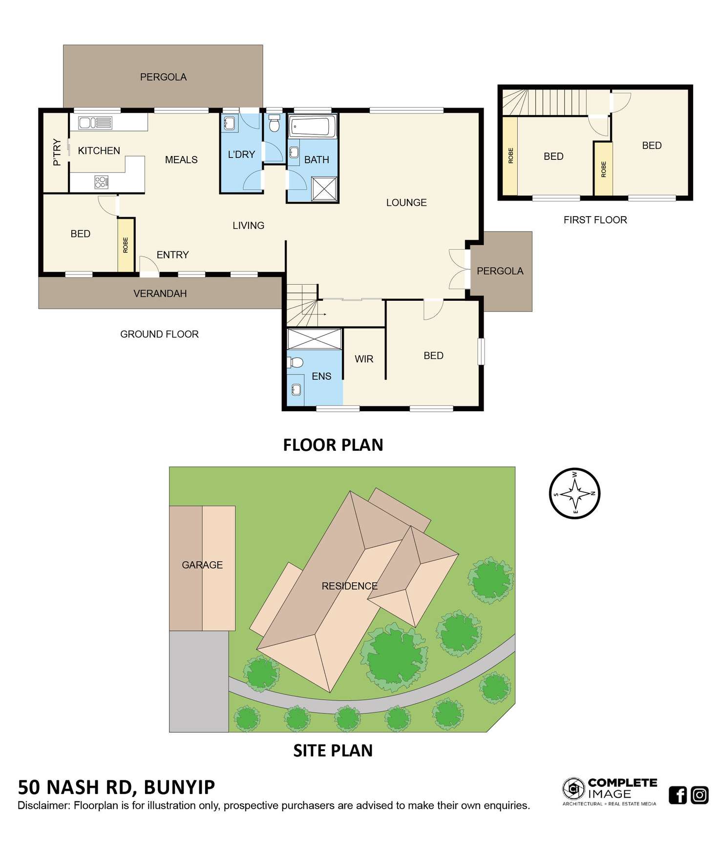 Floorplan of Homely house listing, 50 Nash Road, Bunyip VIC 3815