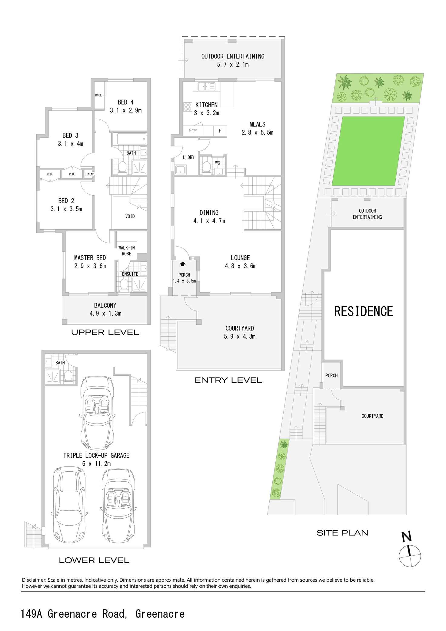 Floorplan of Homely semiDetached listing, 149a Greenacre Road, Greenacre NSW 2190