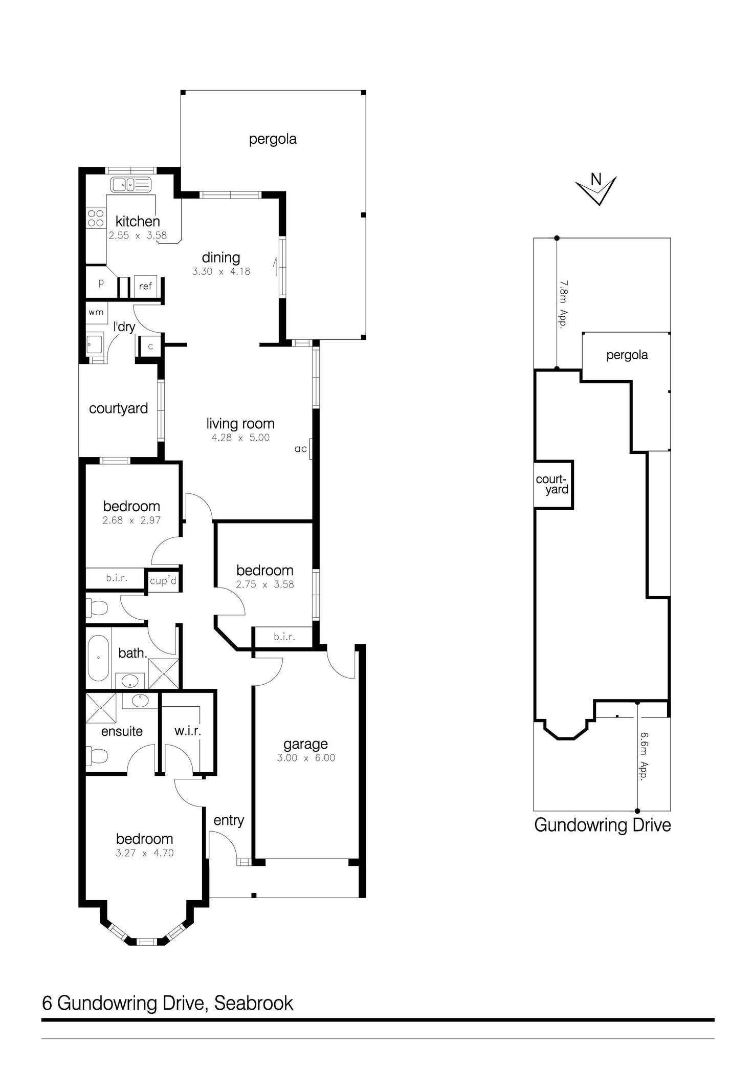 Floorplan of Homely house listing, 6 Gundowring Drive, Seabrook VIC 3028