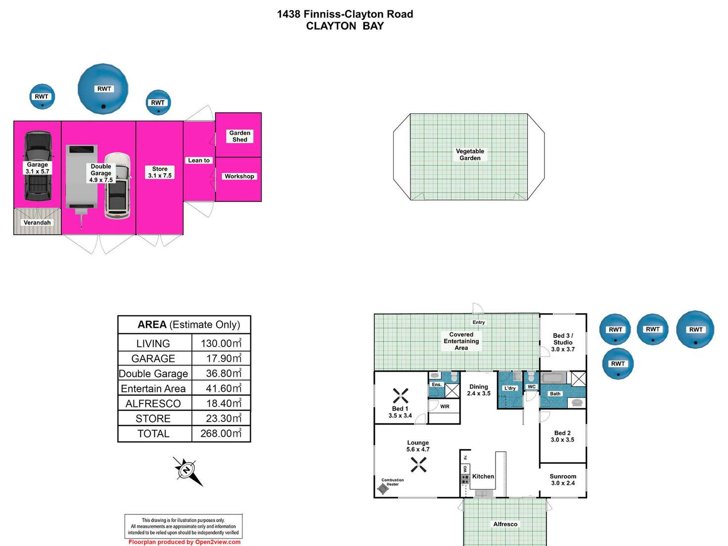 Floorplan of Homely lifestyle listing, 1438 Finniss-Clayton Road, Clayton Bay SA 5256
