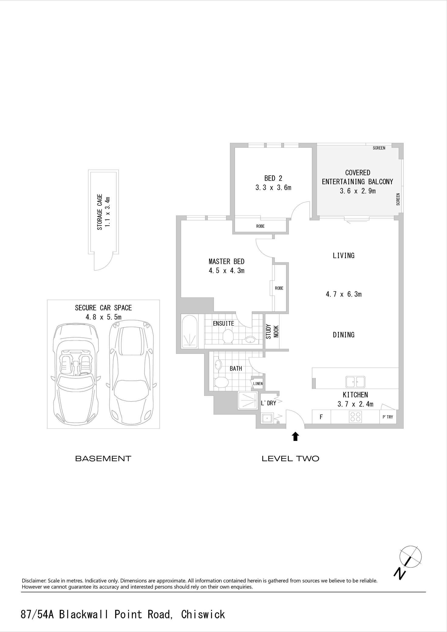 Floorplan of Homely apartment listing, 87/54a Blackwall Point Road, Chiswick NSW 2046