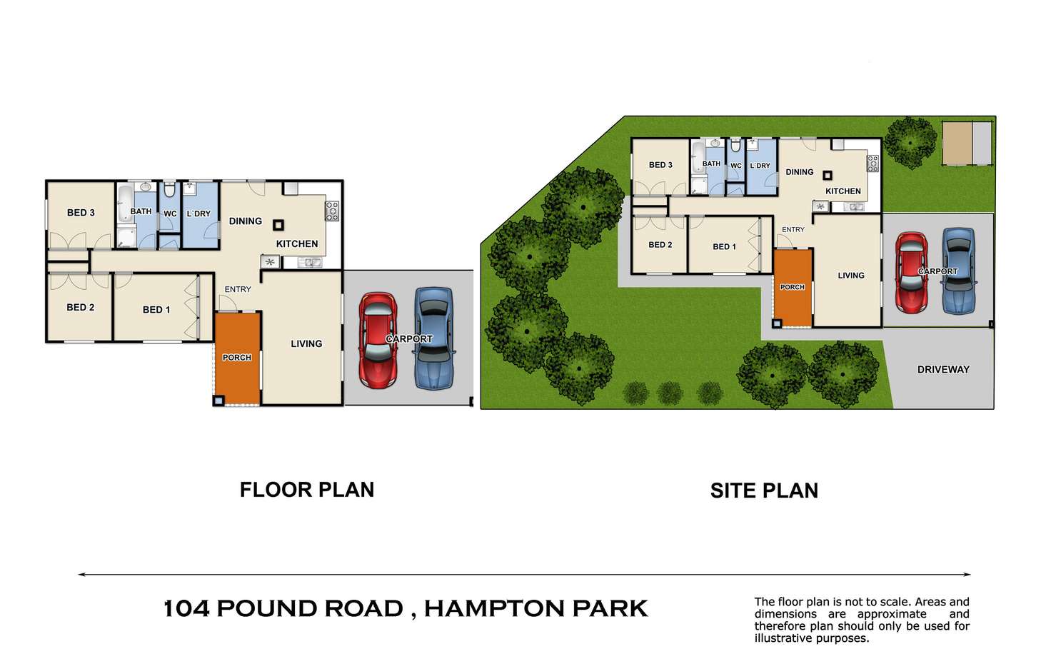 Floorplan of Homely house listing, 104 Pound Road, Hampton Park VIC 3976