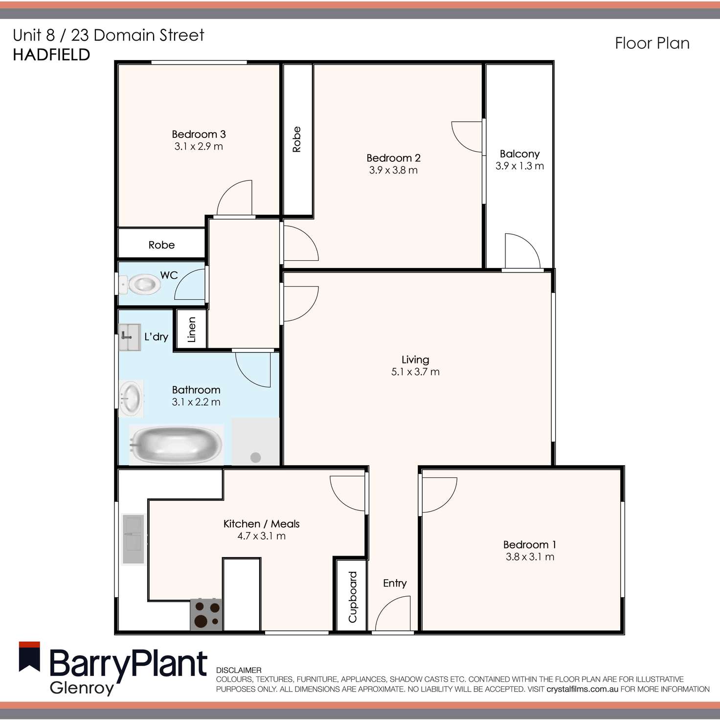 Floorplan of Homely unit listing, 8/23-37 Domain Street, Hadfield VIC 3046