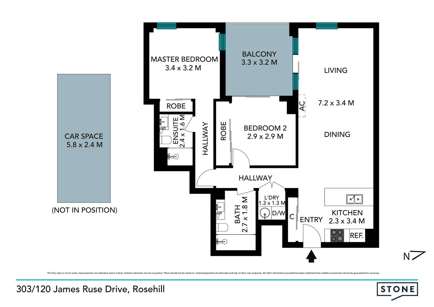 Floorplan of Homely apartment listing, 303/120 James Ruse Drive, Rosehill NSW 2142