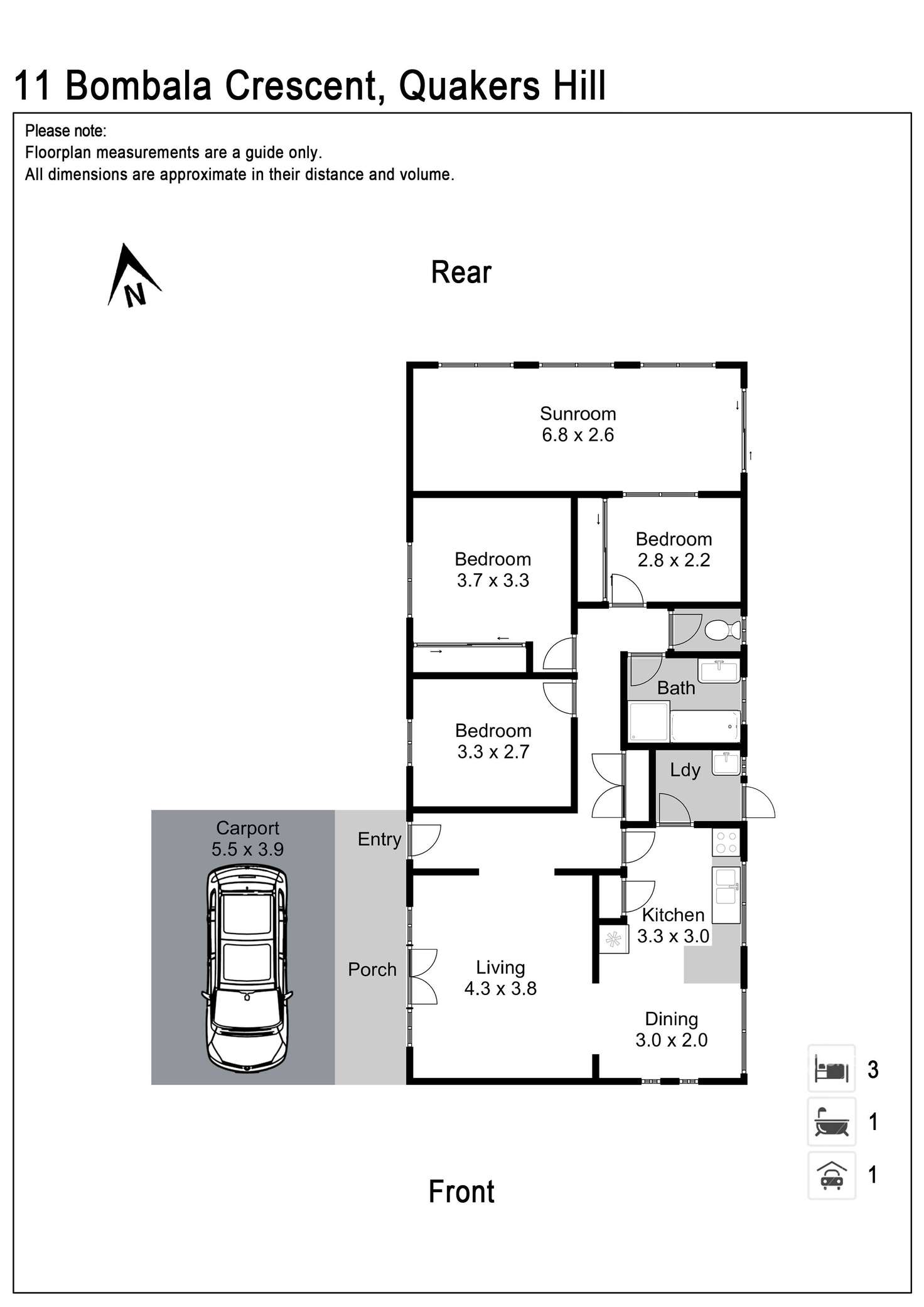 Floorplan of Homely house listing, 11 Bombala Crescent, Quakers Hill NSW 2763