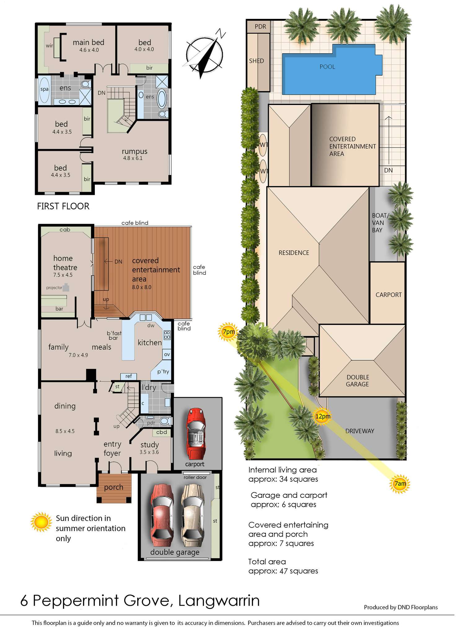 Floorplan of Homely house listing, 6 Peppermint Grove, Langwarrin VIC 3910