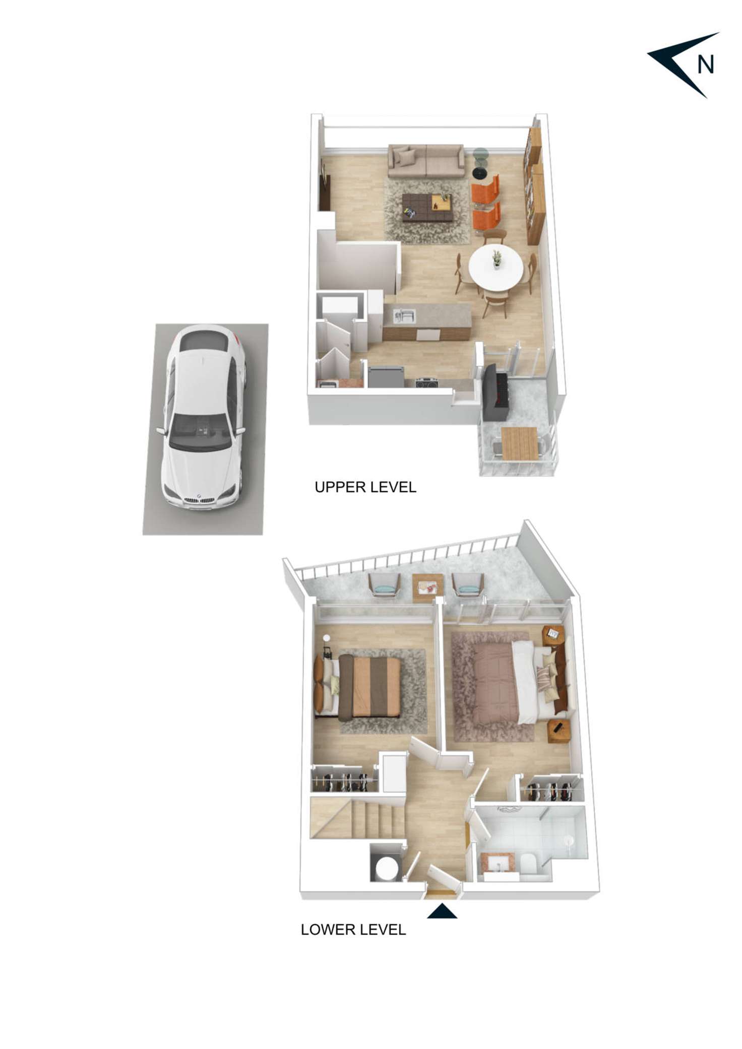 Floorplan of Homely apartment listing, 83P/111 Merchant Street, Docklands VIC 3008