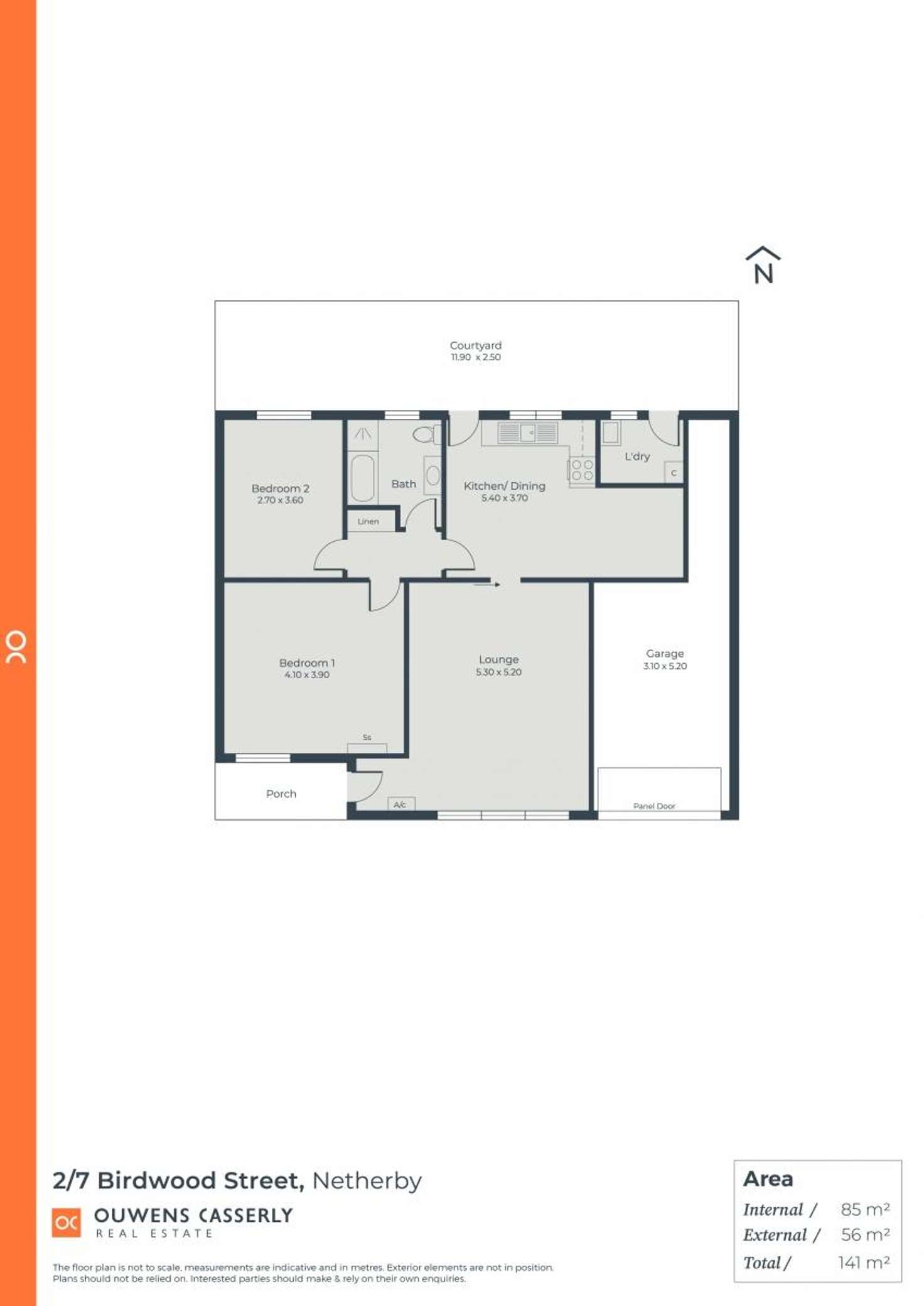 Floorplan of Homely unit listing, 2/7 Birdwood Street, Netherby SA 5062