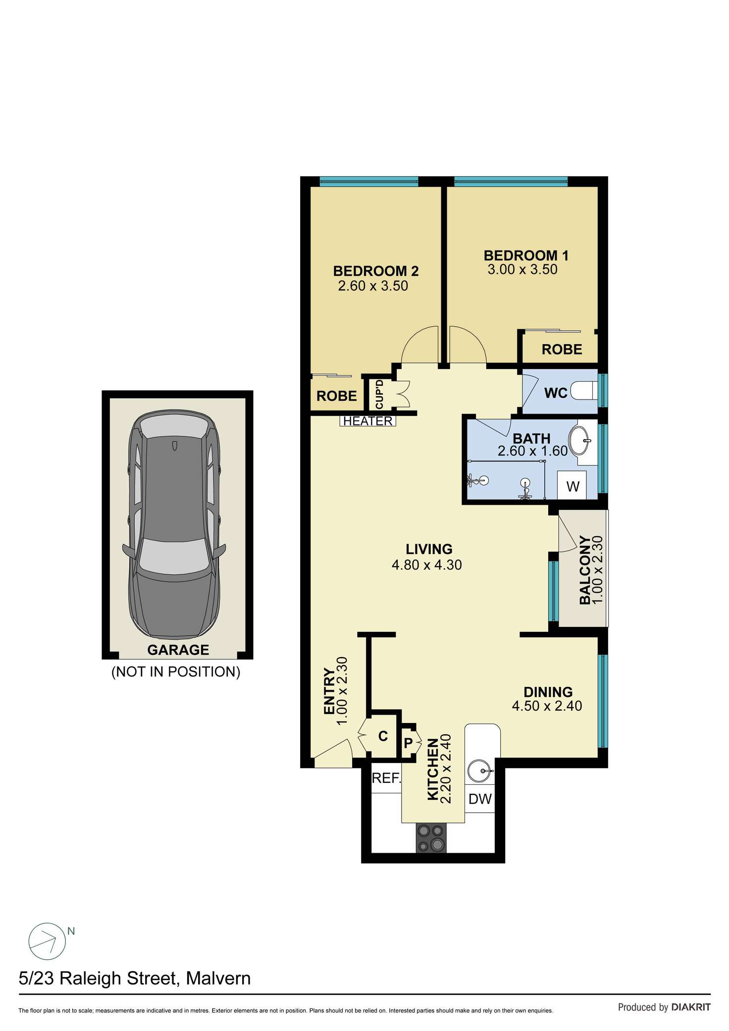 Floorplan of Homely apartment listing, 5/23-25 Raleigh Street, Malvern VIC 3144