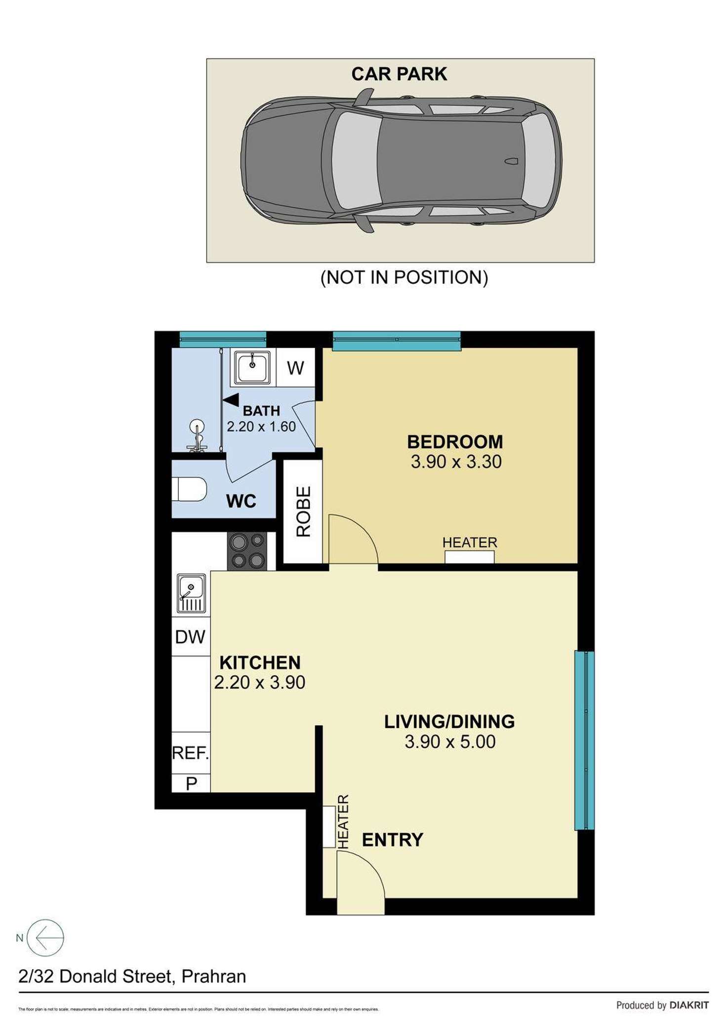 Floorplan of Homely apartment listing, 2/32 Donald Street, Prahran VIC 3181