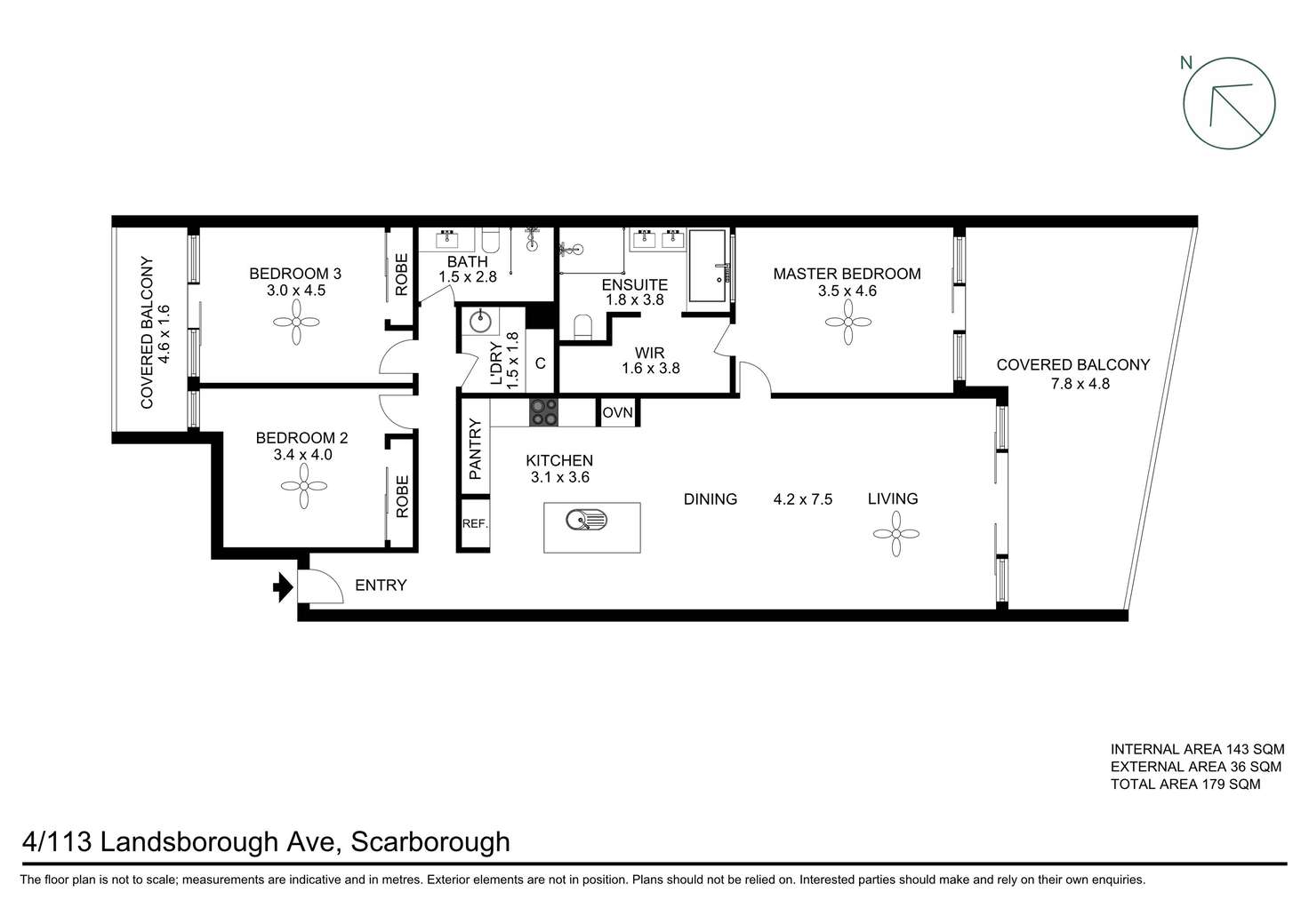 Floorplan of Homely apartment listing, 4/113 Landsborough Avenue, Scarborough QLD 4020