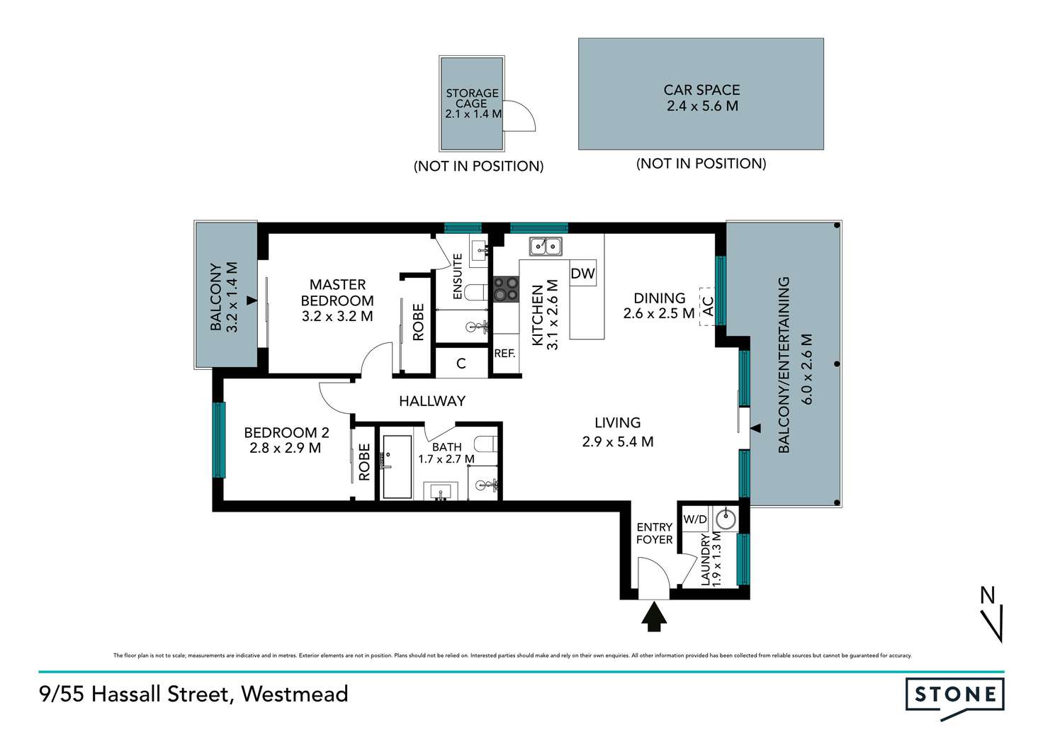 Floorplan of Homely apartment listing, 9/55 Hassall Street, Westmead NSW 2145
