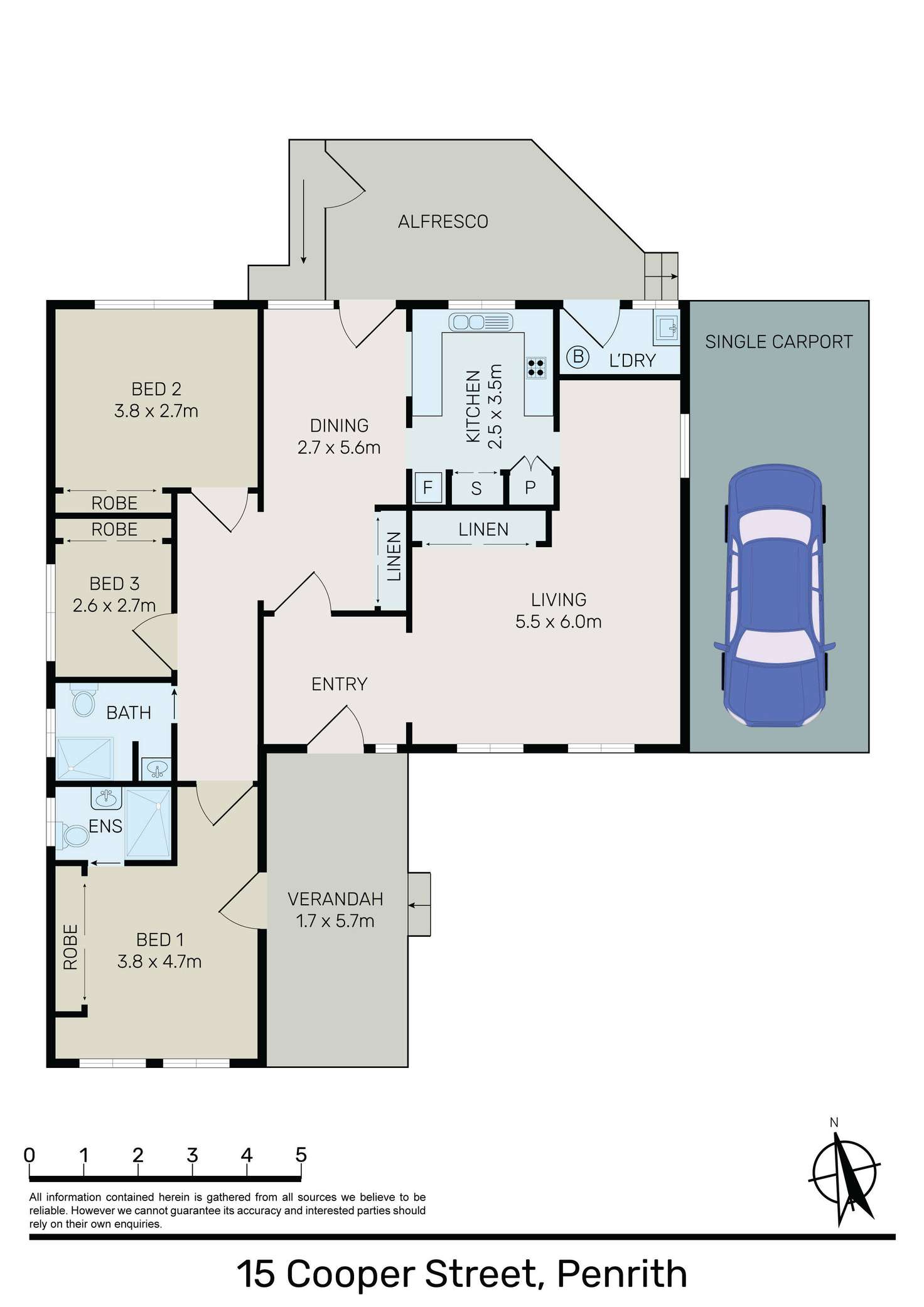 Floorplan of Homely house listing, 15 Cooper Street, Penrith NSW 2750