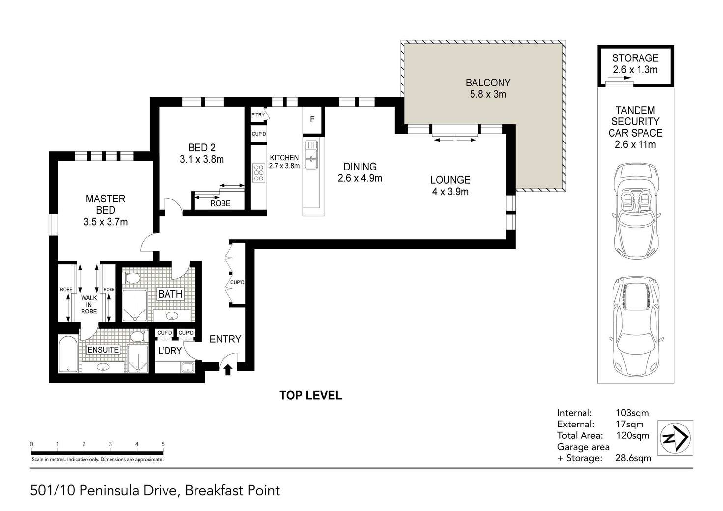 Floorplan of Homely apartment listing, 501/10 Peninsula Drive, Breakfast Point NSW 2137