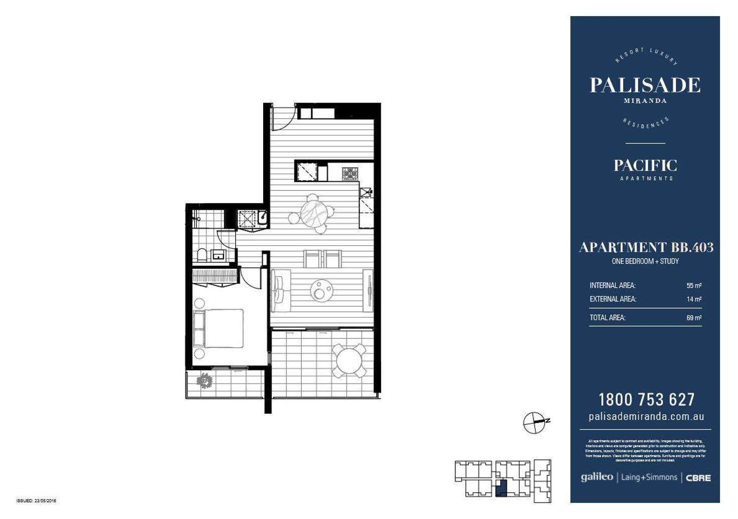 Floorplan of Homely apartment listing, BB403/6-18 University Road, Miranda NSW 2228