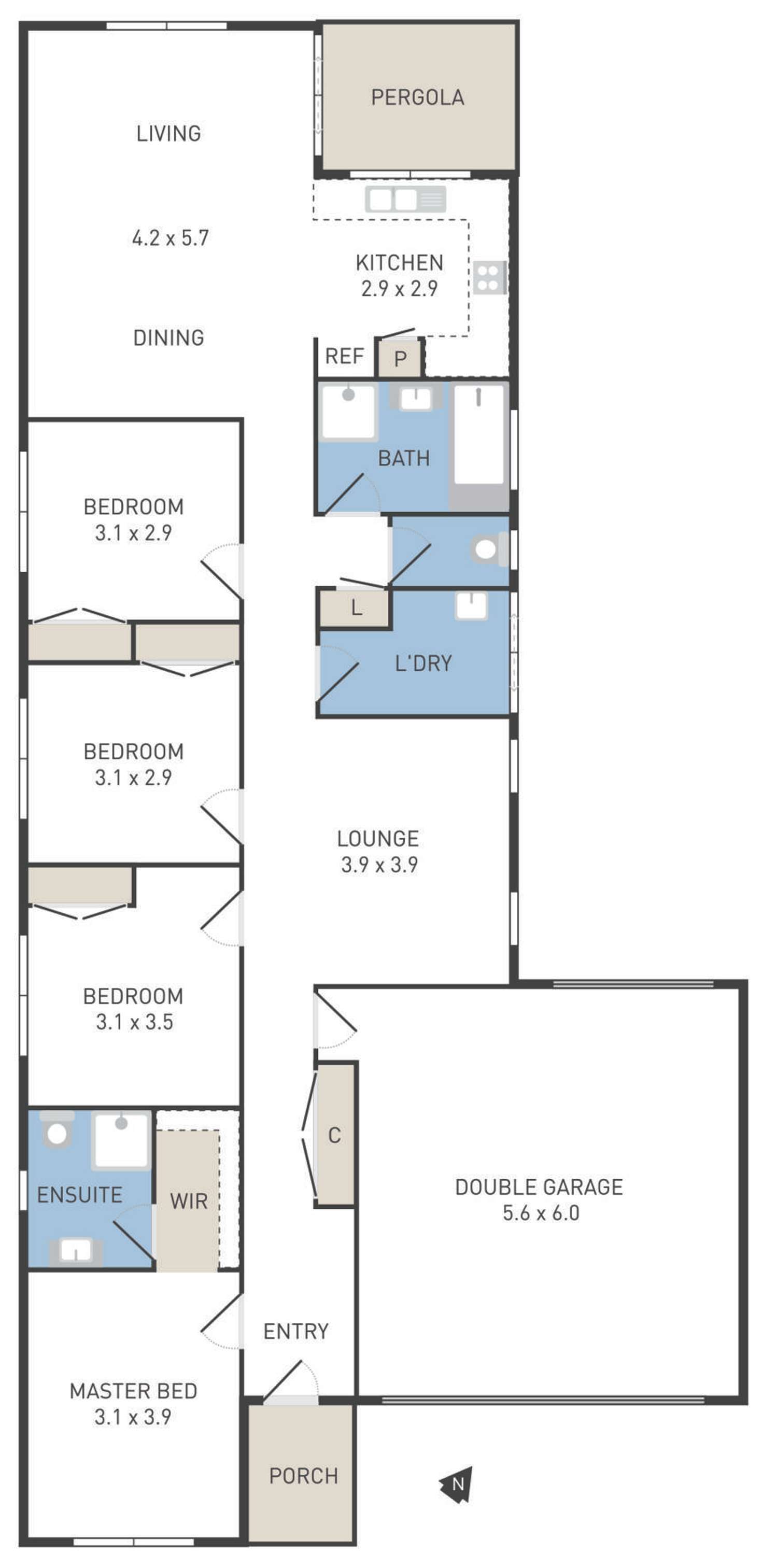 Floorplan of Homely house listing, 12 Bush Street, Manor Lakes VIC 3024