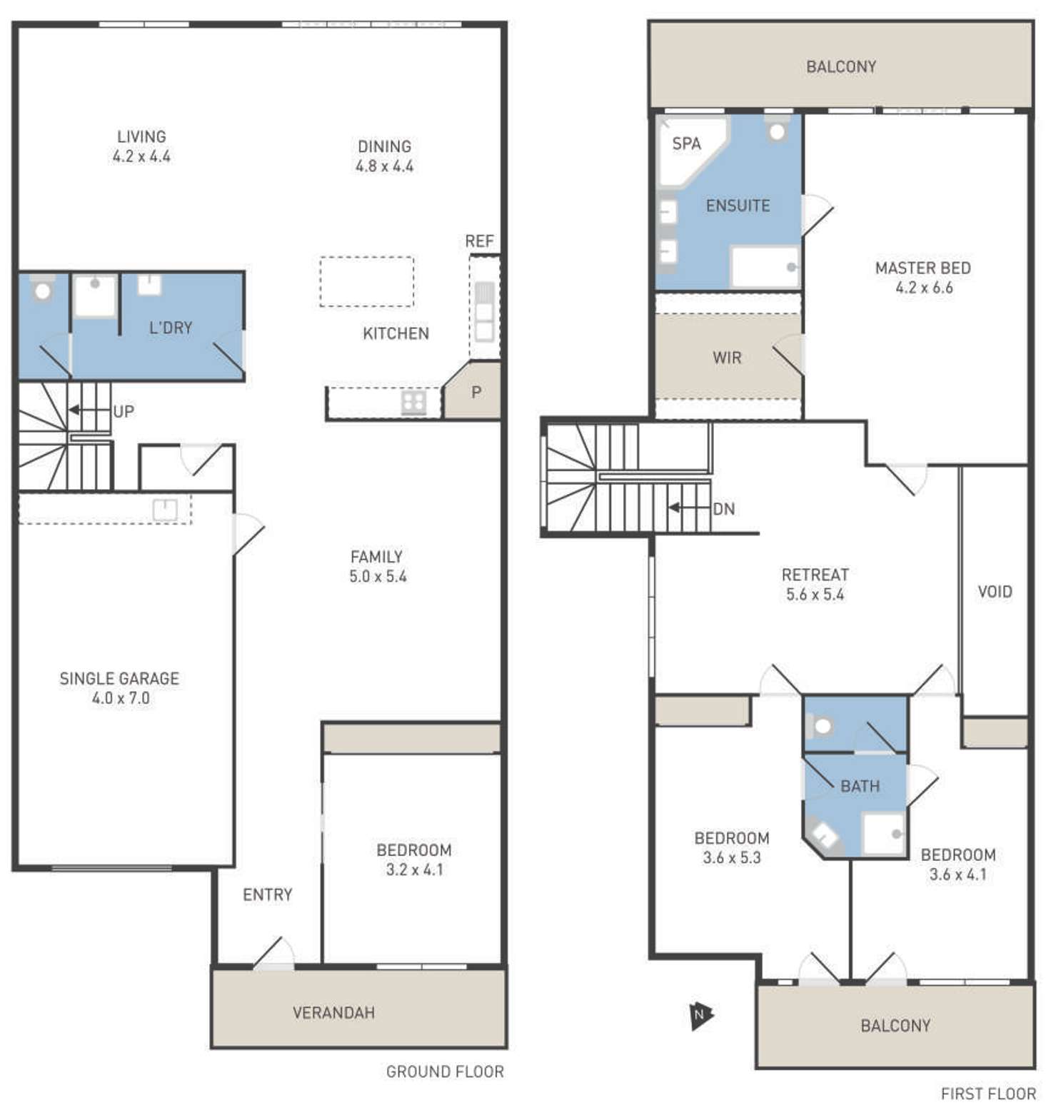 Floorplan of Homely townhouse listing, 1/7 Melita Avenue, Werribee VIC 3030