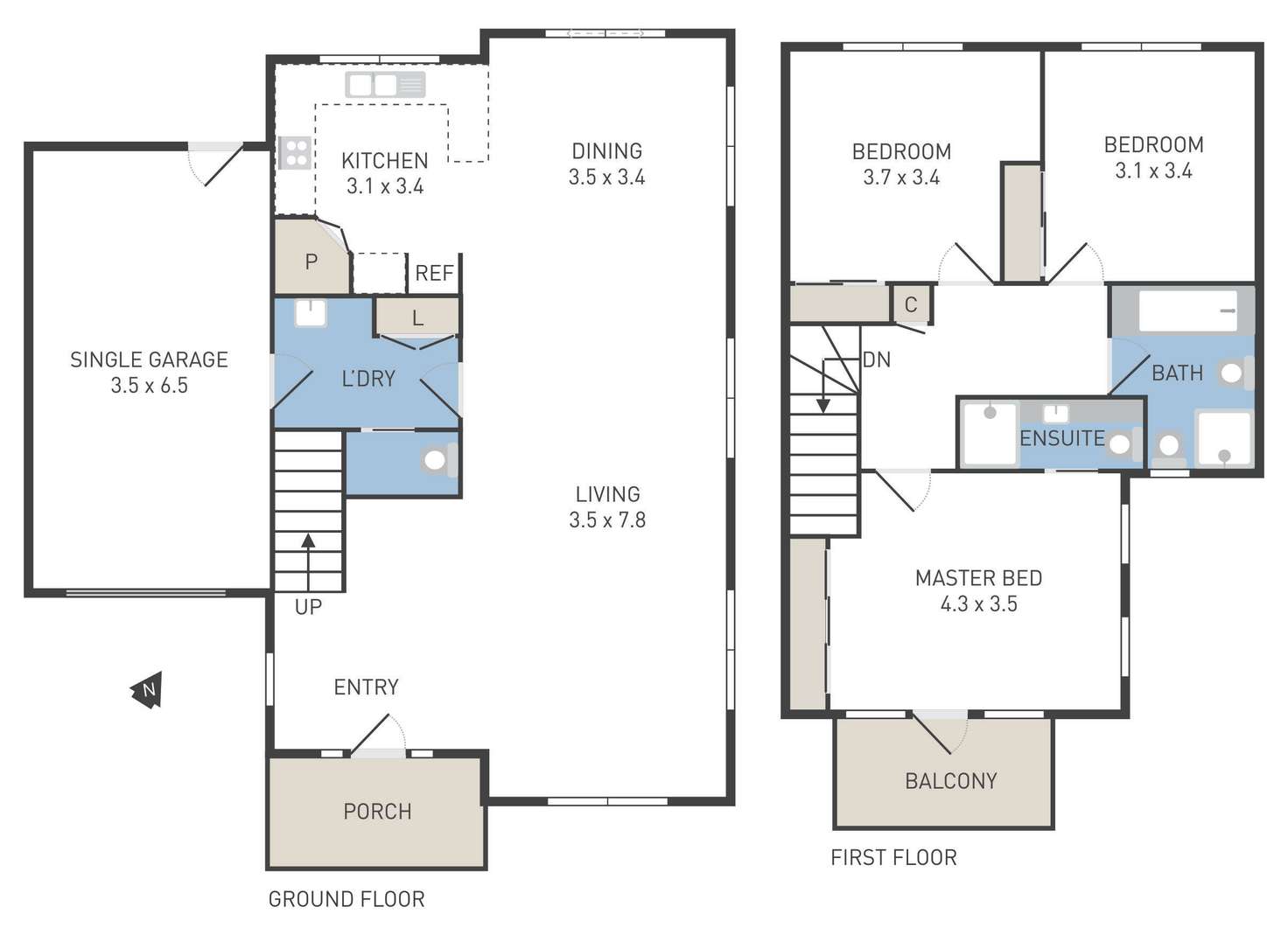 Floorplan of Homely townhouse listing, 7/141-147 Princes Highway, Werribee VIC 3030