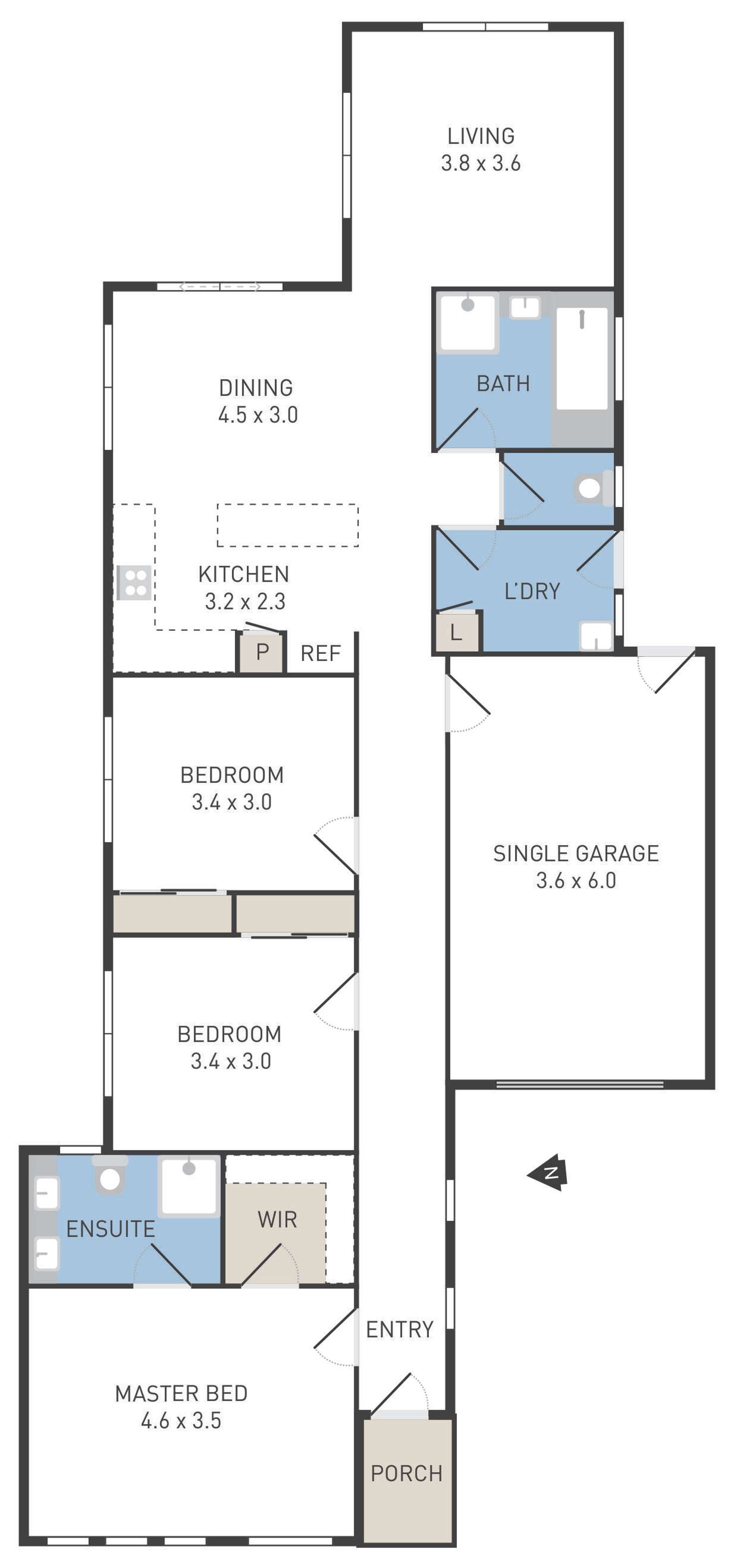 Floorplan of Homely house listing, 4/77 Bronson Circuit, Hoppers Crossing VIC 3029