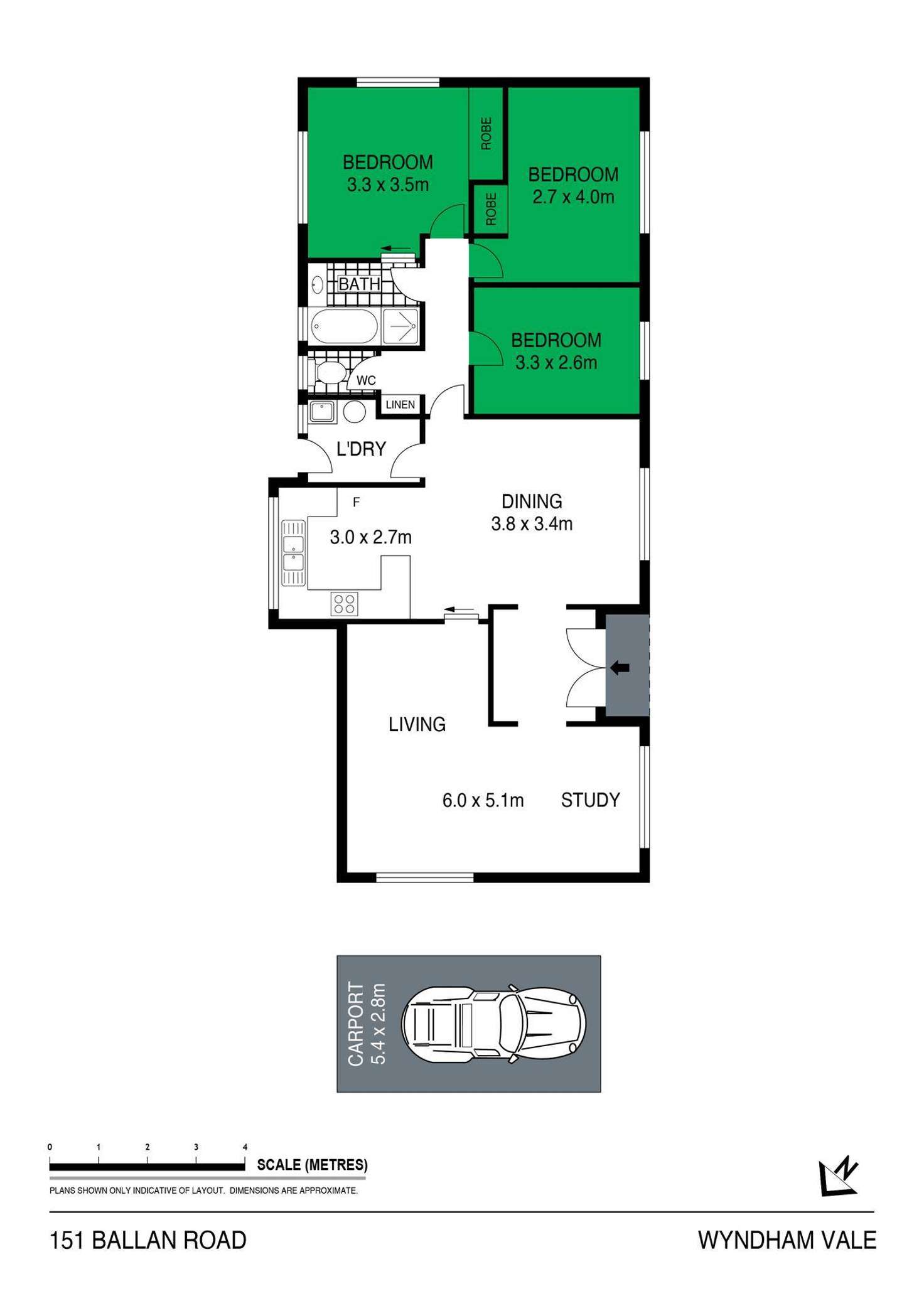 Floorplan of Homely house listing, 151 Ballan Road, Wyndham Vale VIC 3024